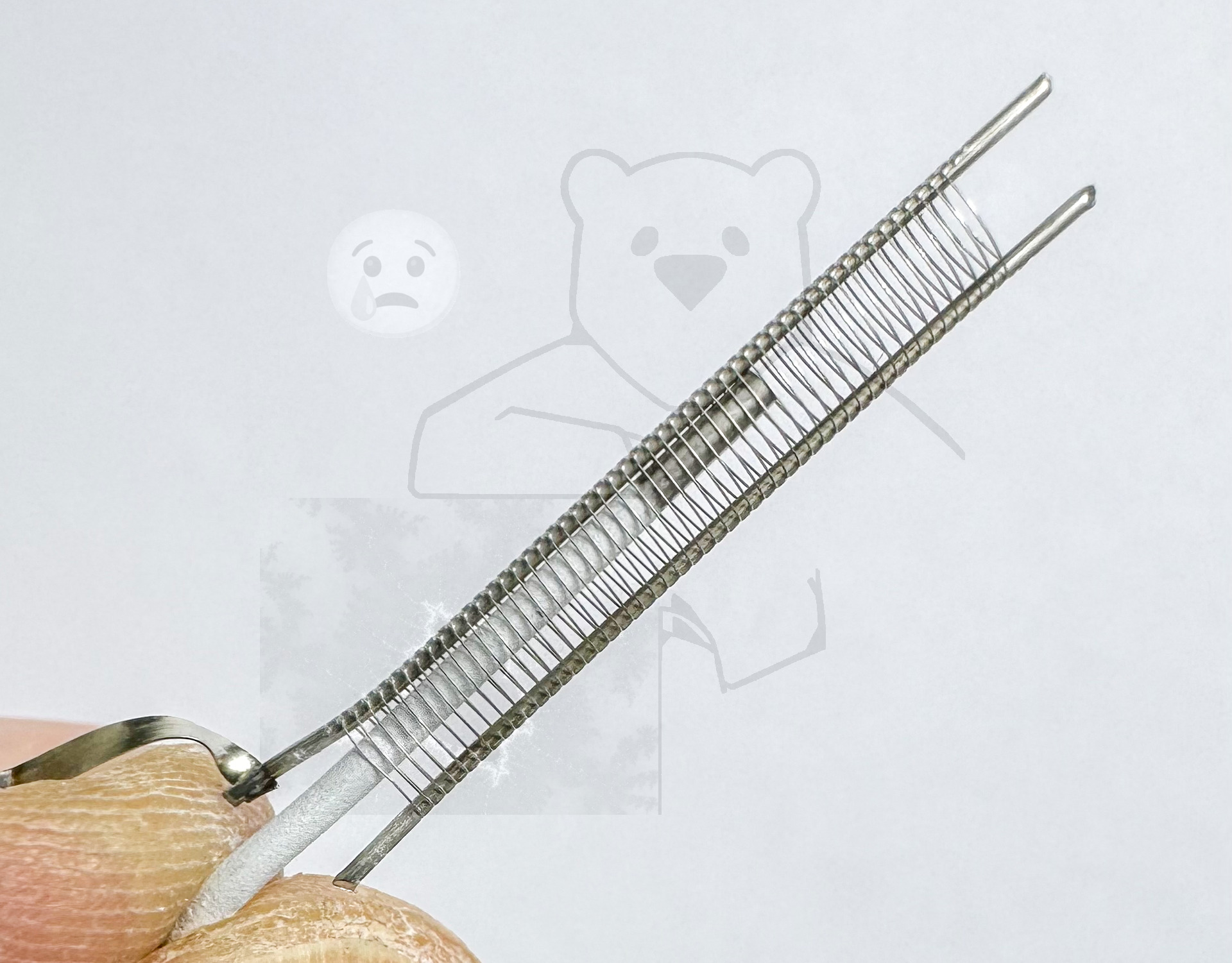 Makroaufnahme 6SA7 Bild 11 Kathode und Gitter 1