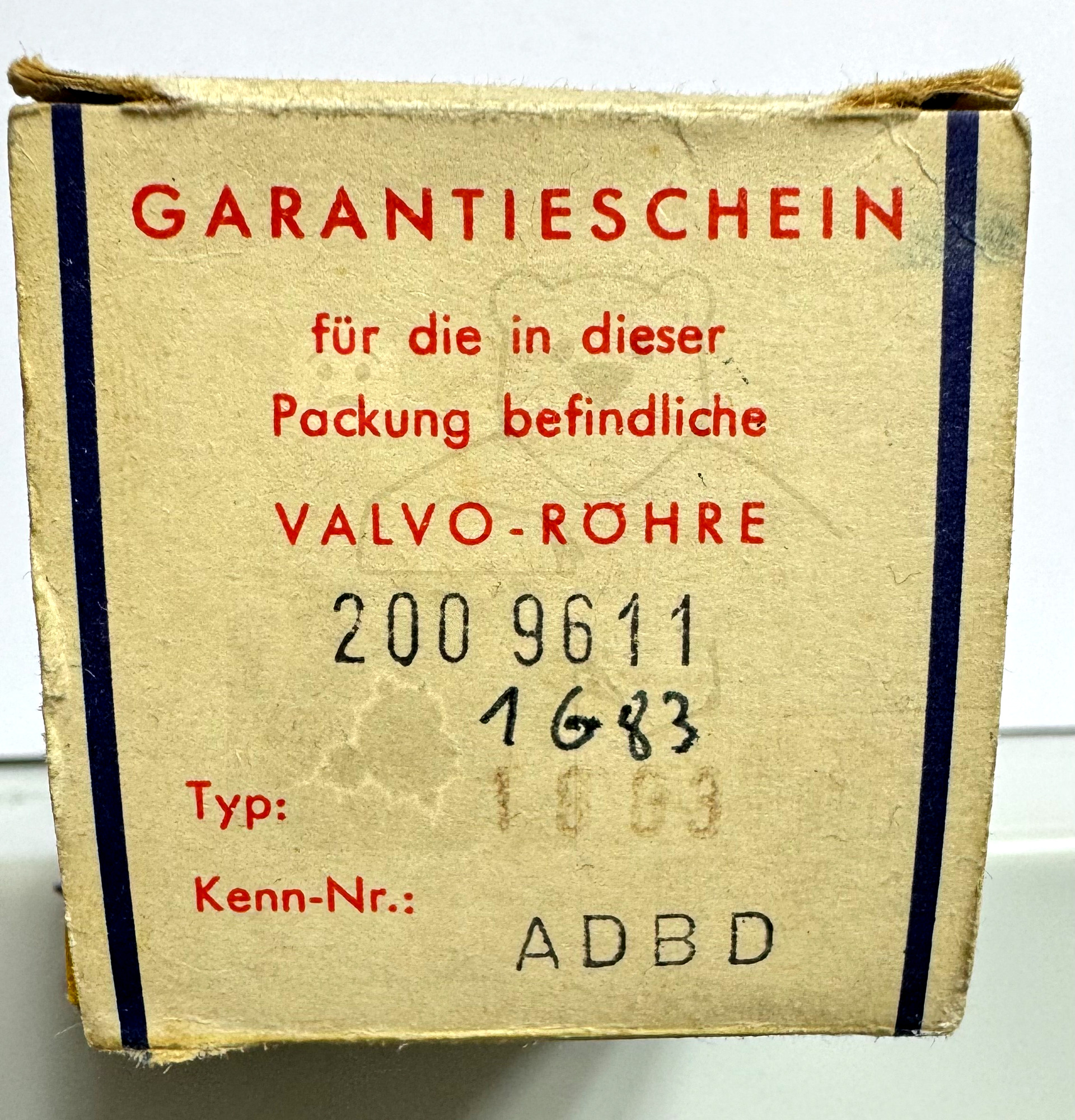 Röhre 1883 #0130 Verpackung Bild 5