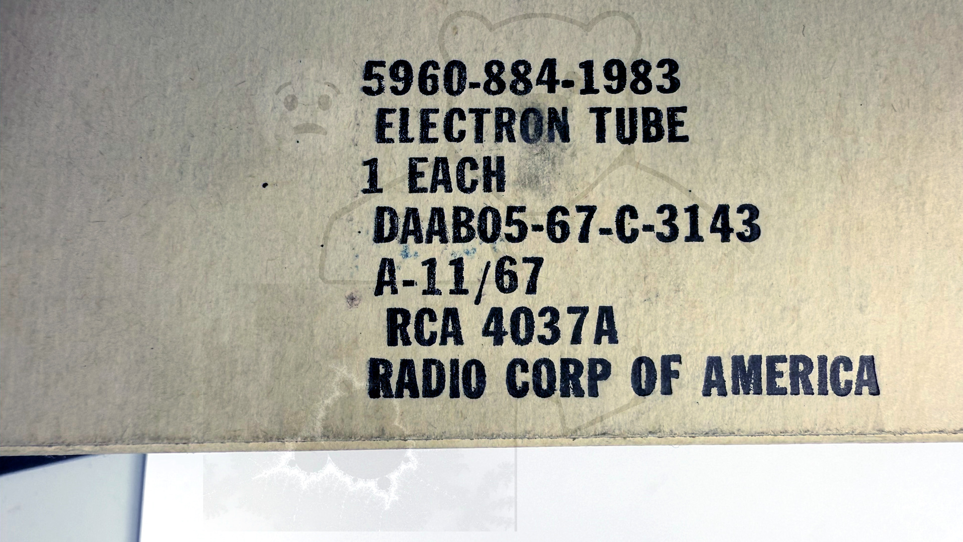 Röhre 4037A #7871 Verpackung Bild 5