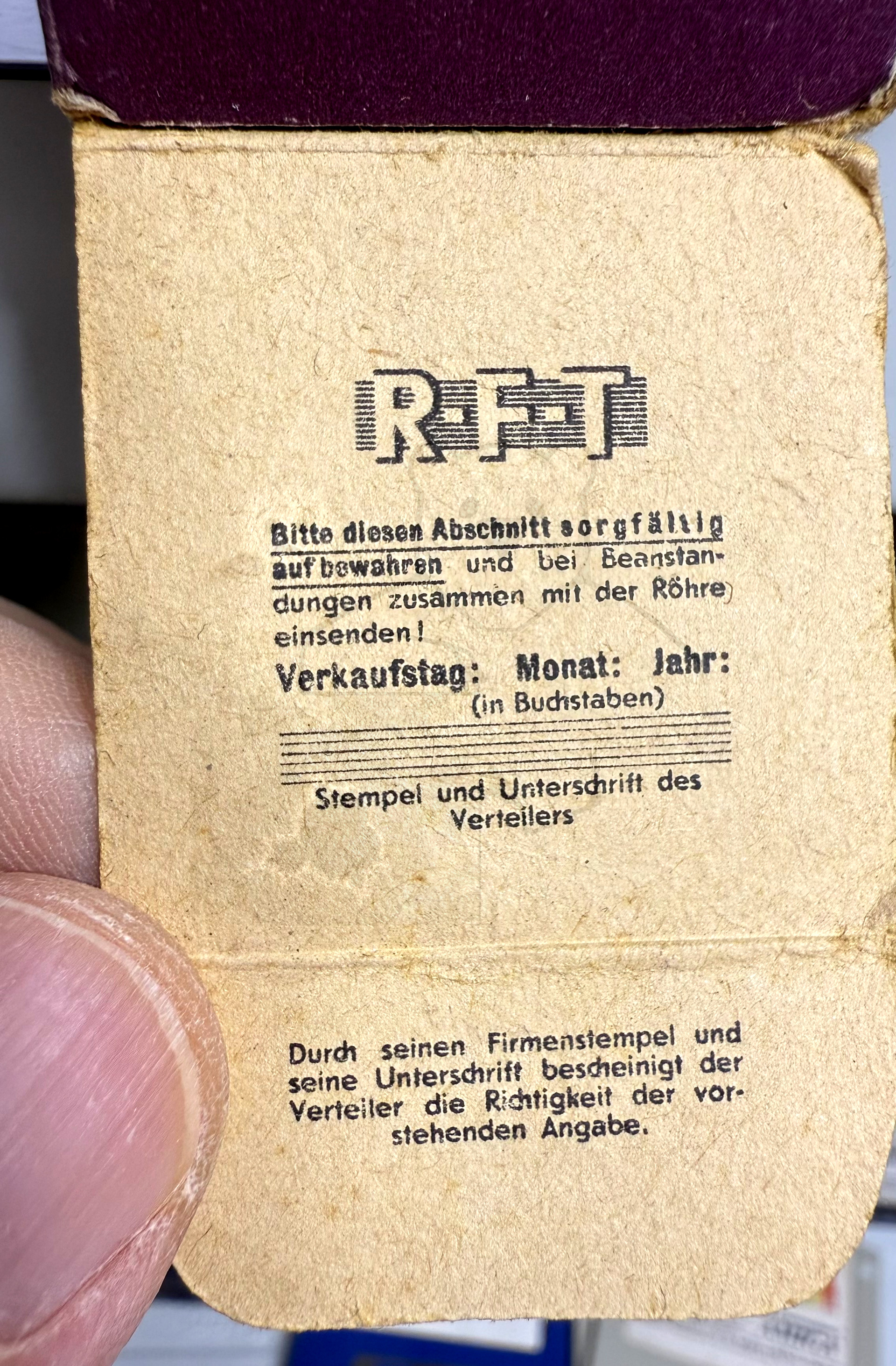 Röhre 6V6 #4472 Verpackung Bild 1