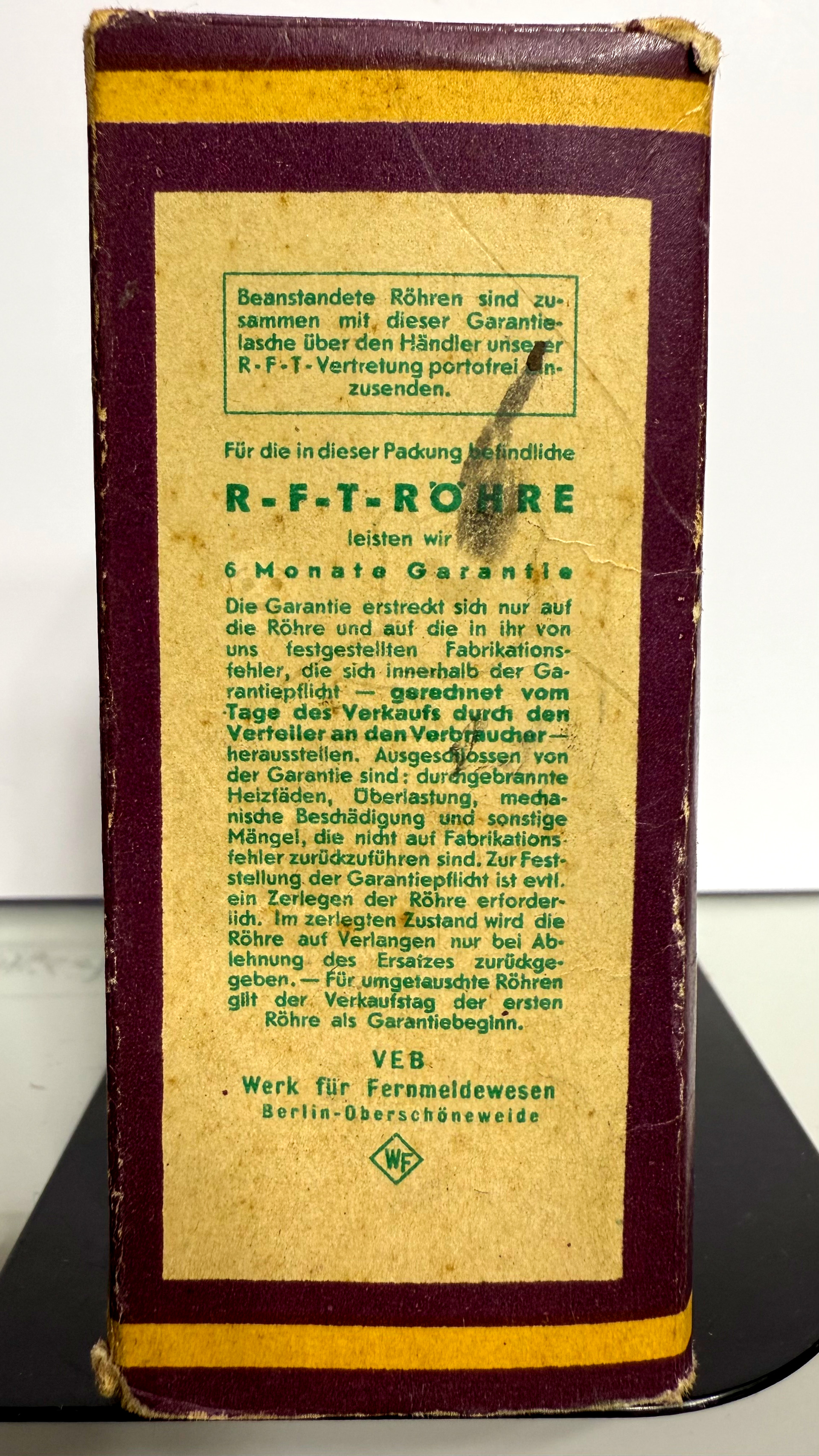 Röhre 6V6 #4472 Verpackung Bild 3