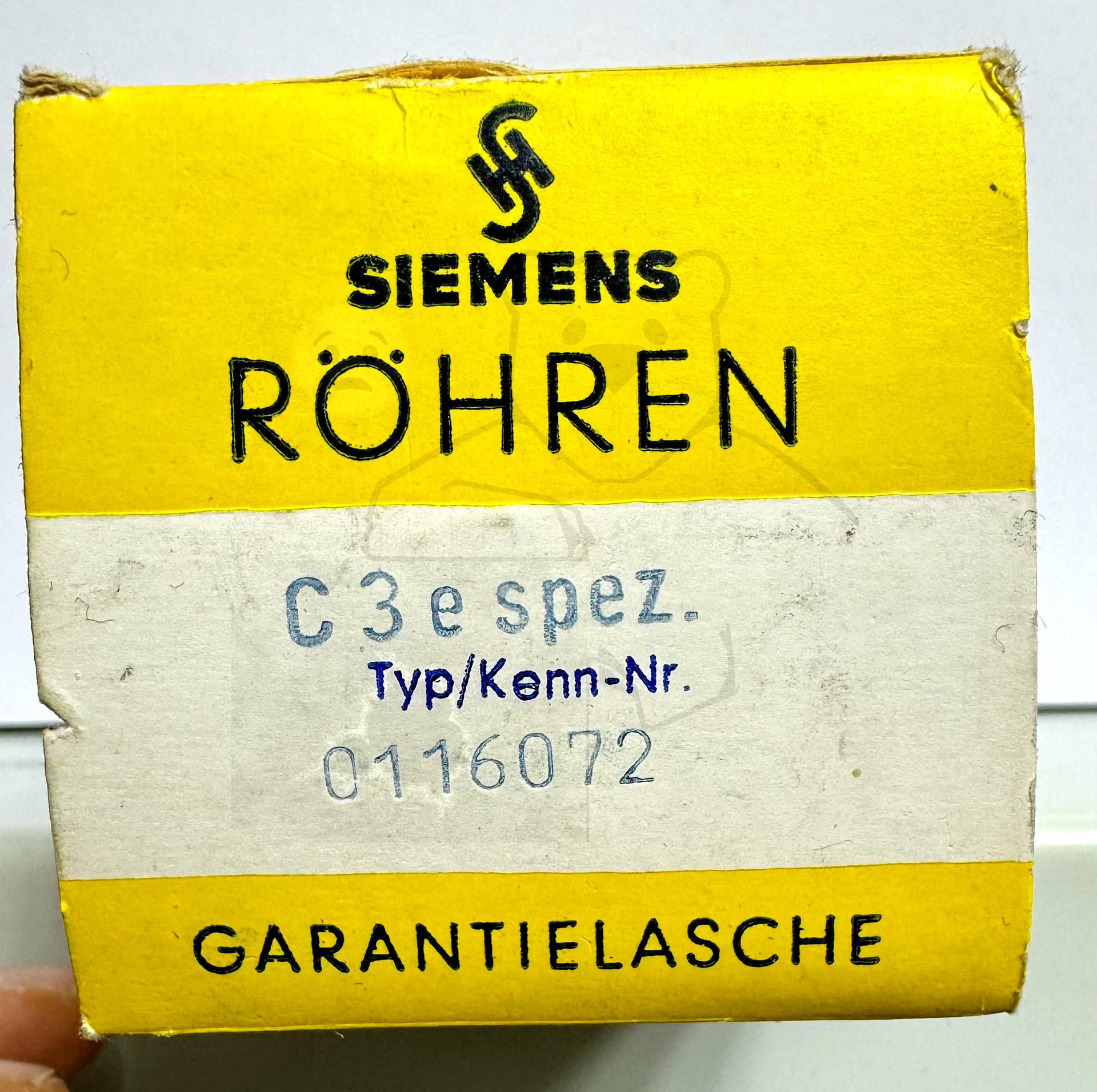 Röhre C3e Spez. #3289 Verpackung Bild 6