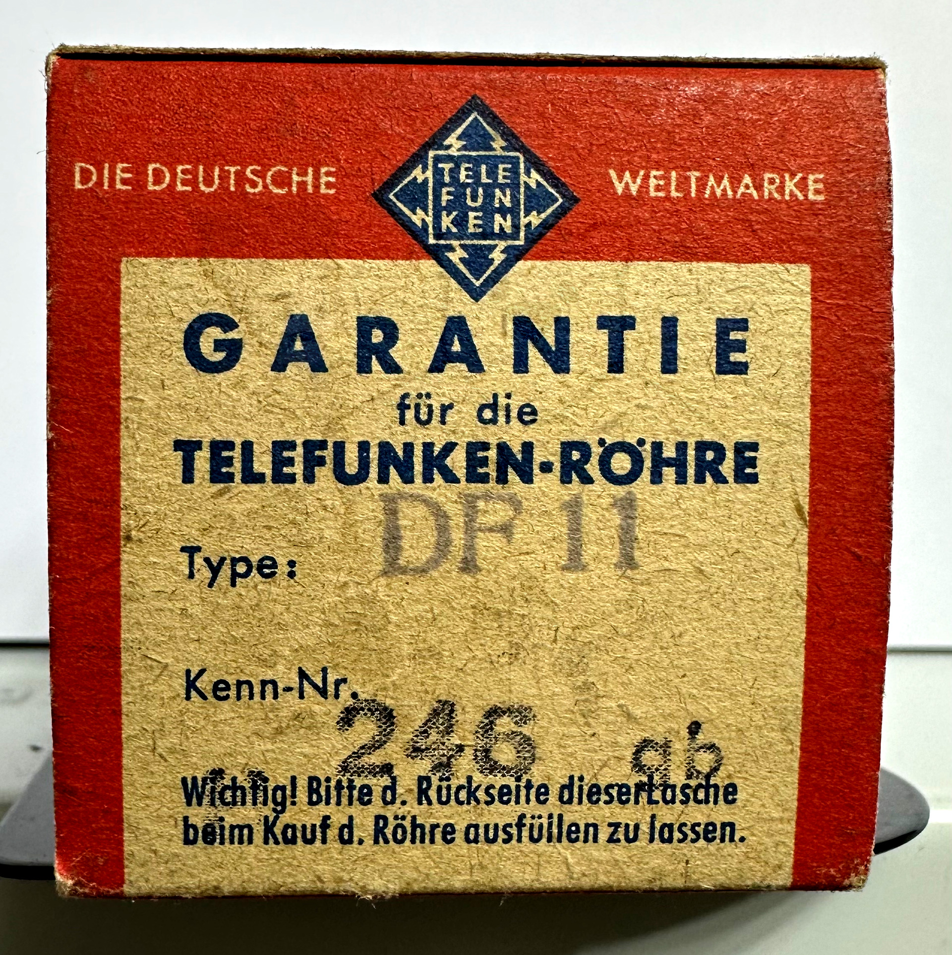 Röhre DF11 #6657 Verpackung Bild 2