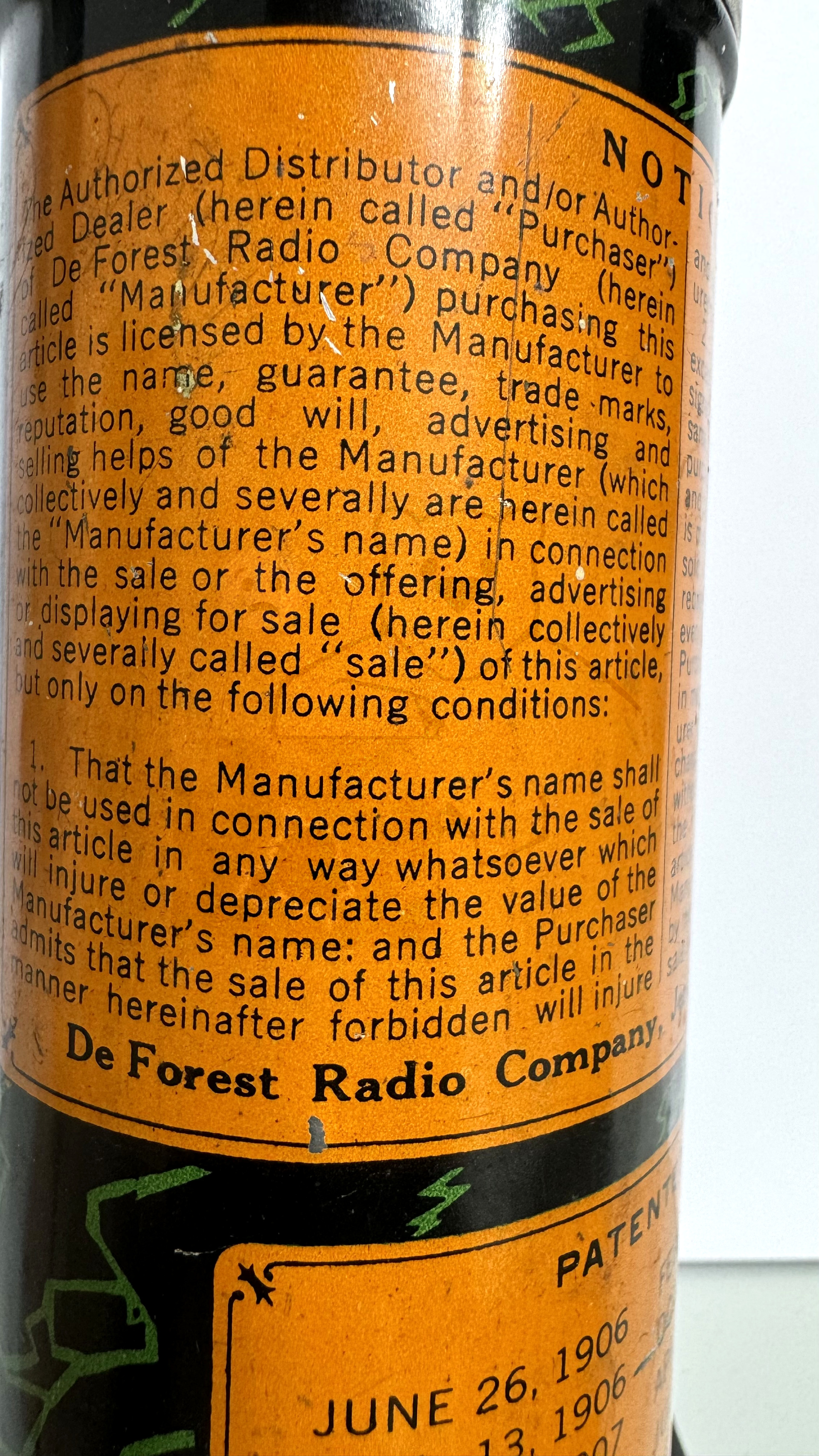 Röhre DeForest DV3 #6987 Verpackung Bild 3