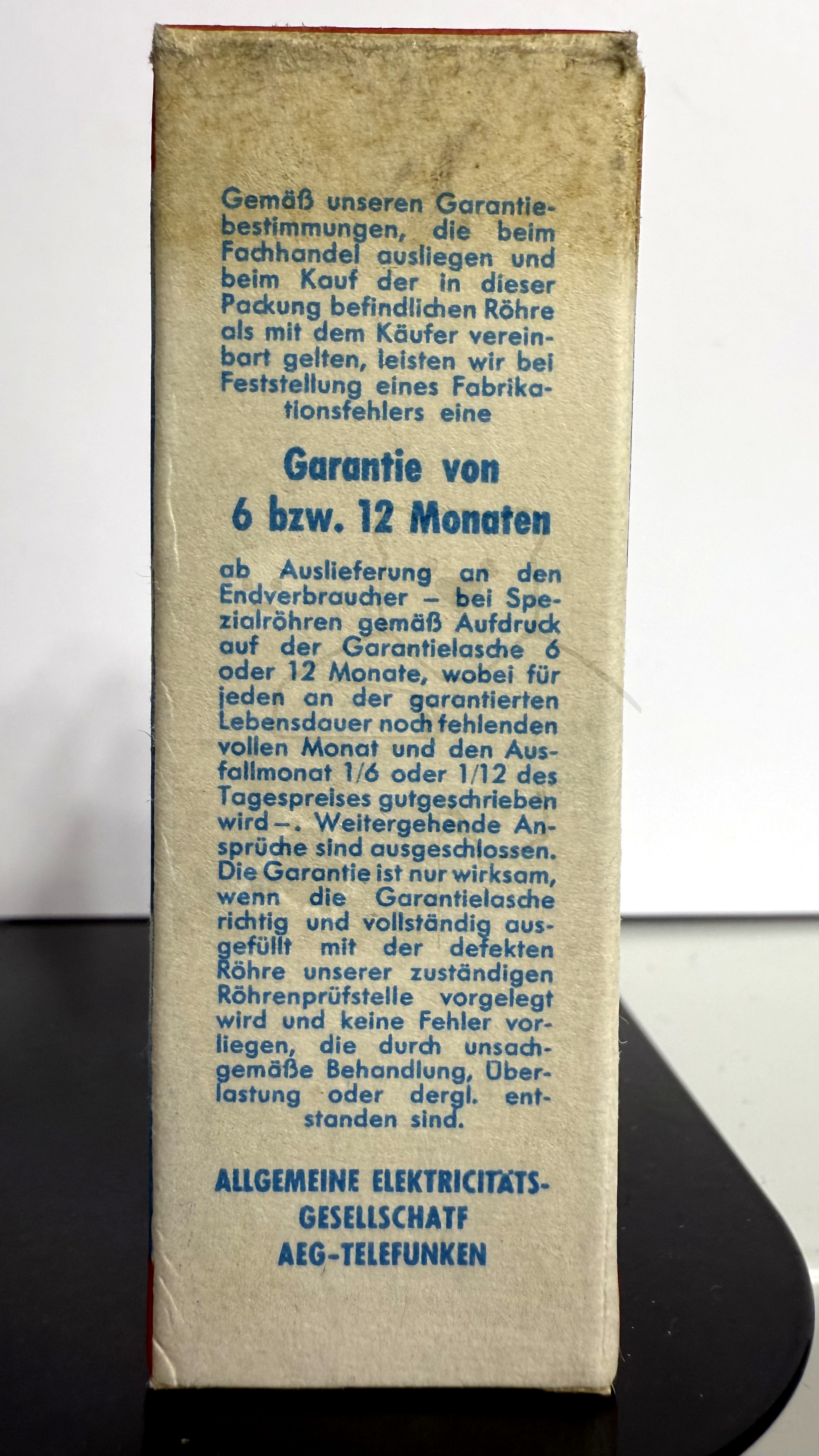 Röhre ECC85 #2398 Verpackung Bild 3