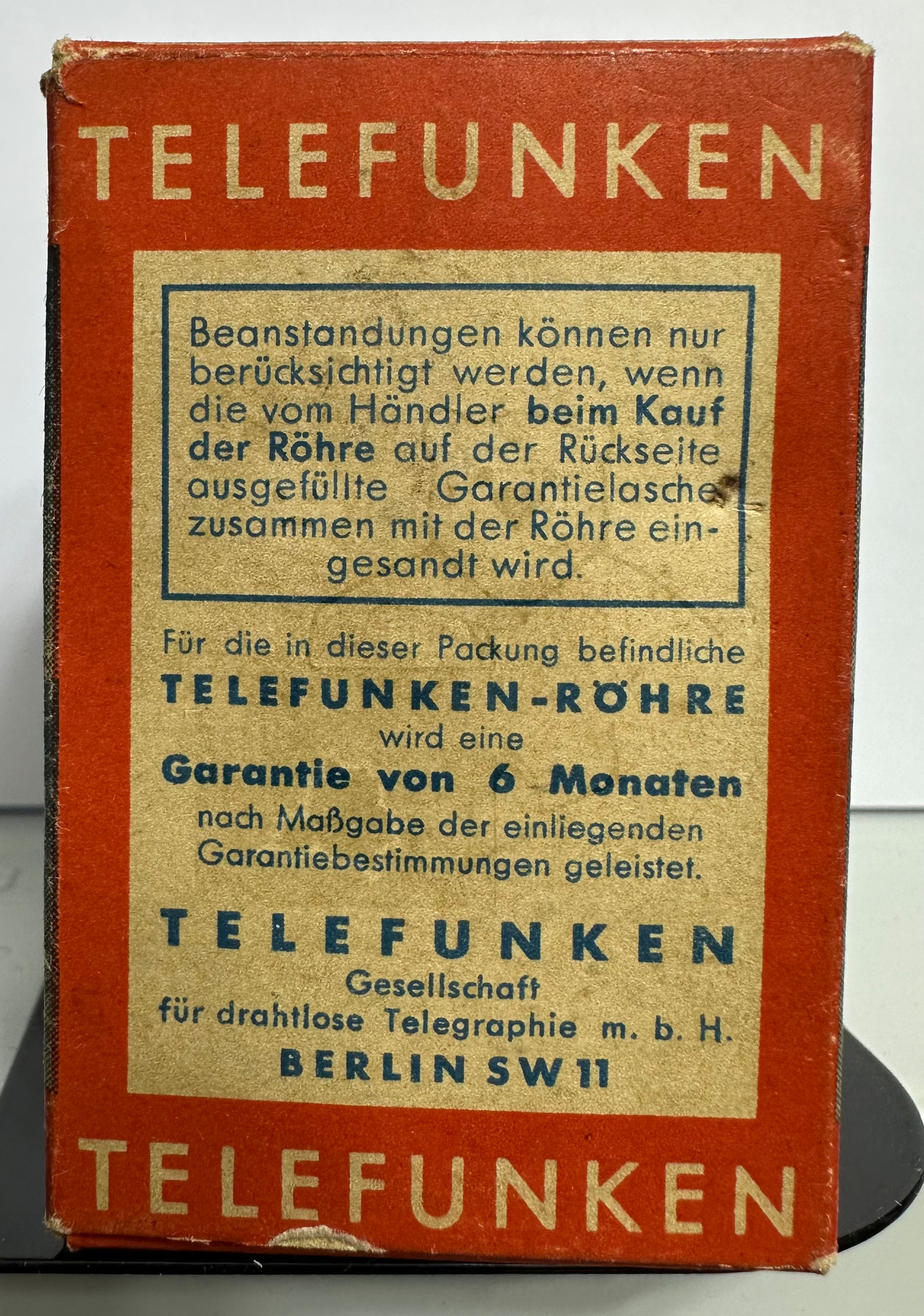 Röhre EDD11 #3494 Verpackung Bild 2