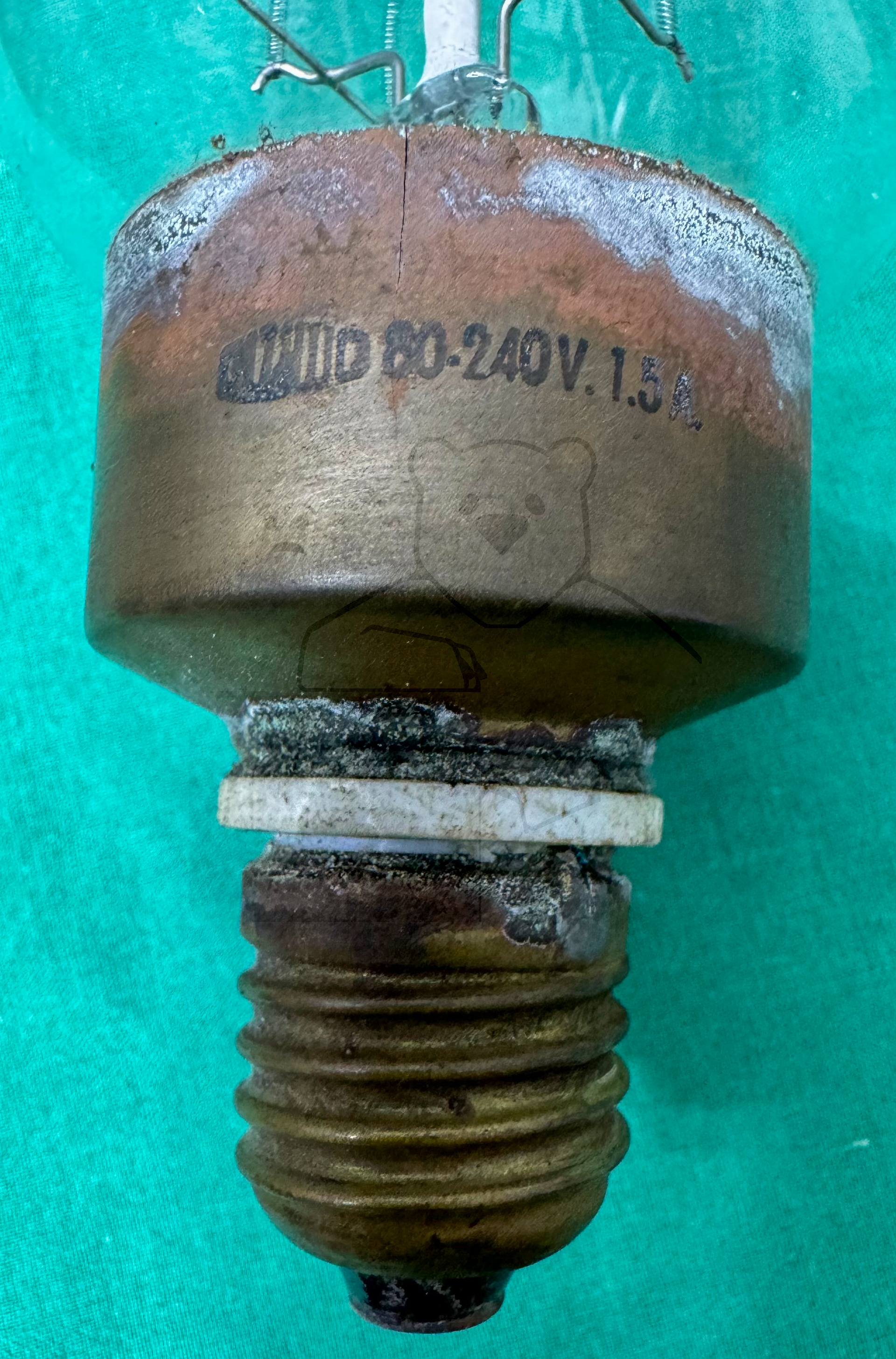 Röhre Eisen-Wasserstoff Widerstand 80-240V, 1,5A #3983 Typenschild