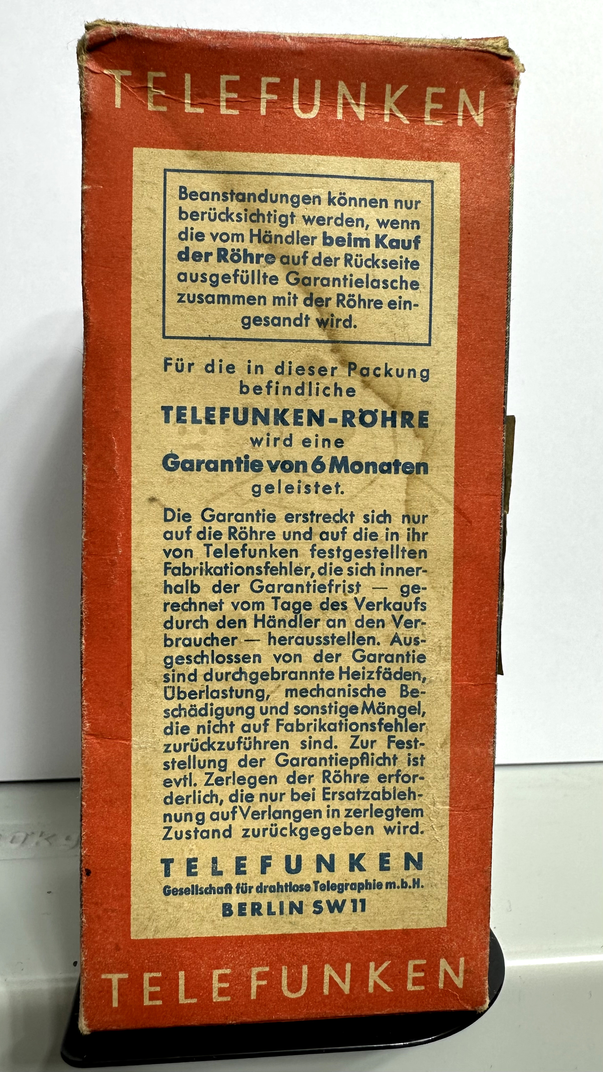 Röhre VF3 #6813 Verpackung Bild 4