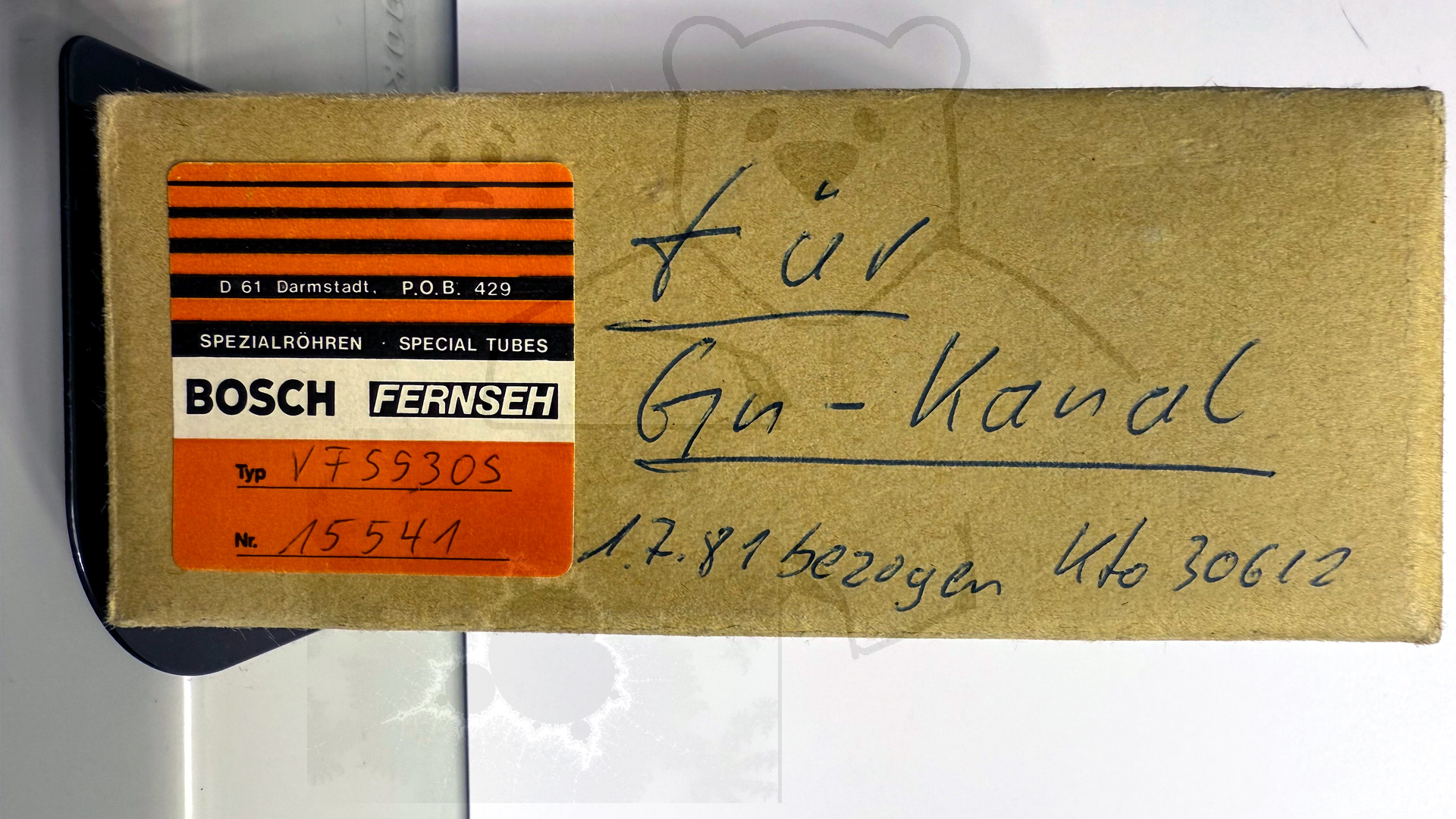 Röhre VFS930S #3217 Verpackung