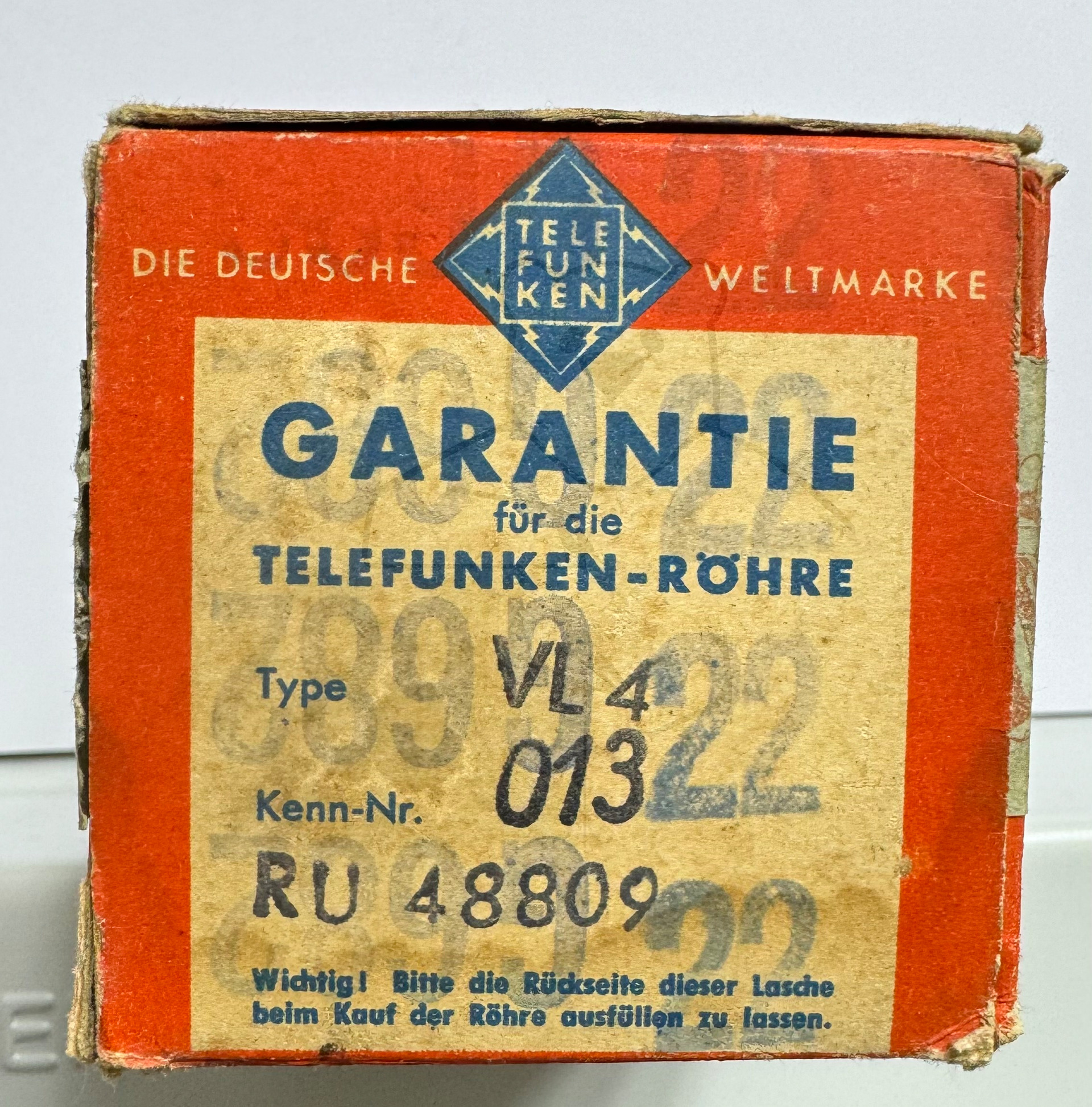 Röhre VL4 #0108 Verpackung Bild 6