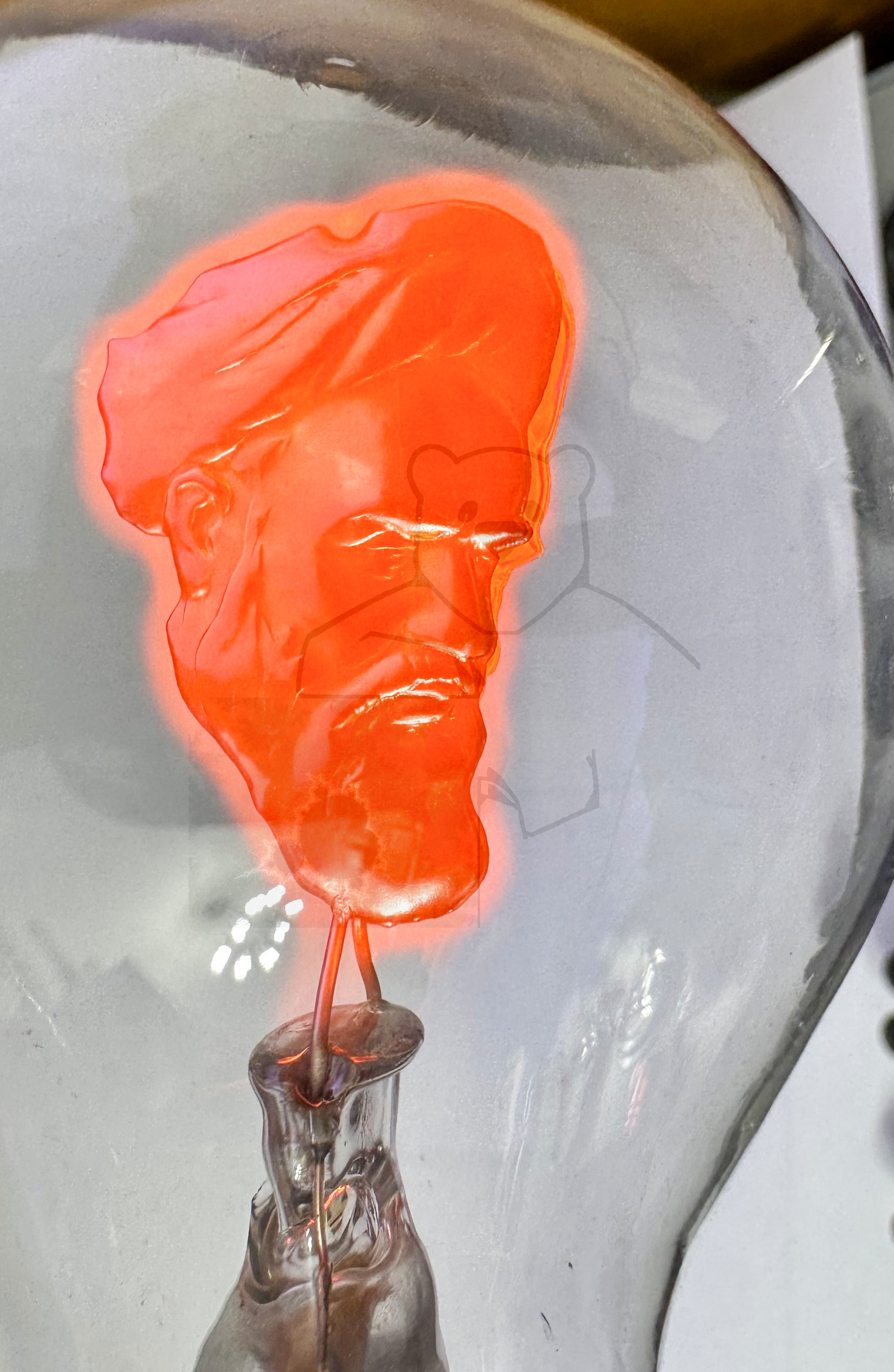 Glimmlampe 'Ayatollah Khomeini' In Betrieb Bild 1