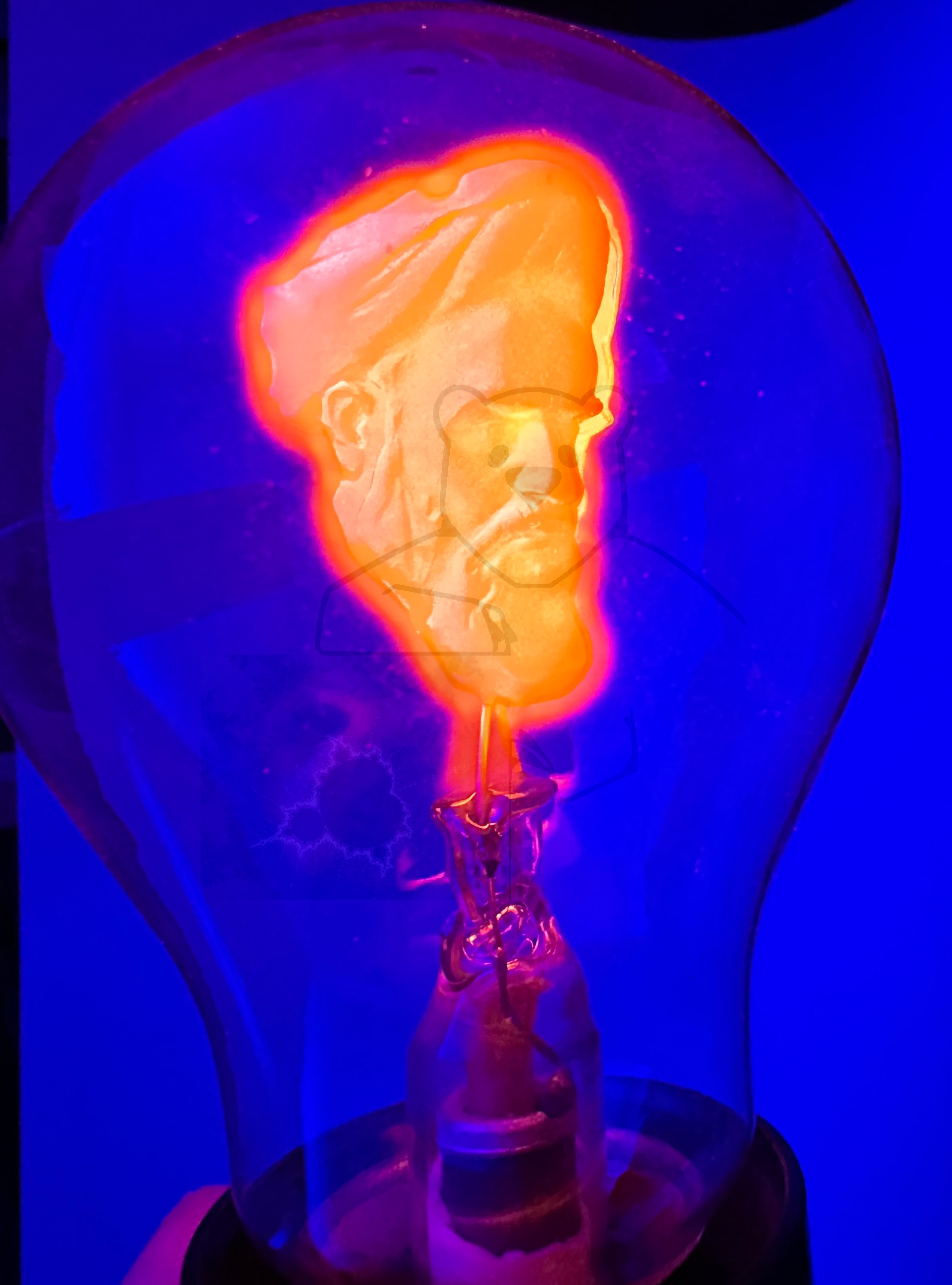 Glimmlampe 'Ayatollah Khomeini' In Betrieb Bild 2
