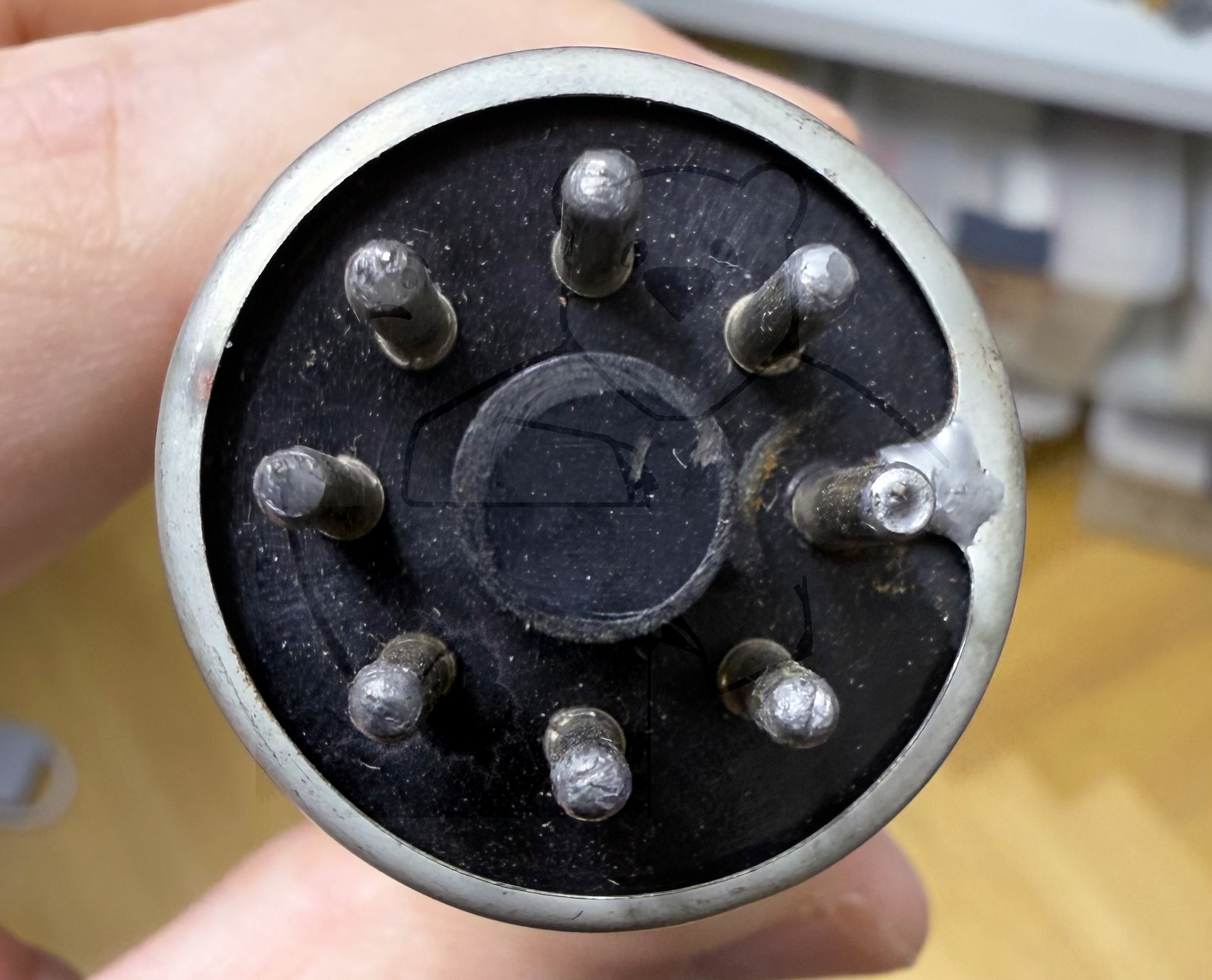 Röhre 6J9SG #7849 Mit Abschrimung Bild 4