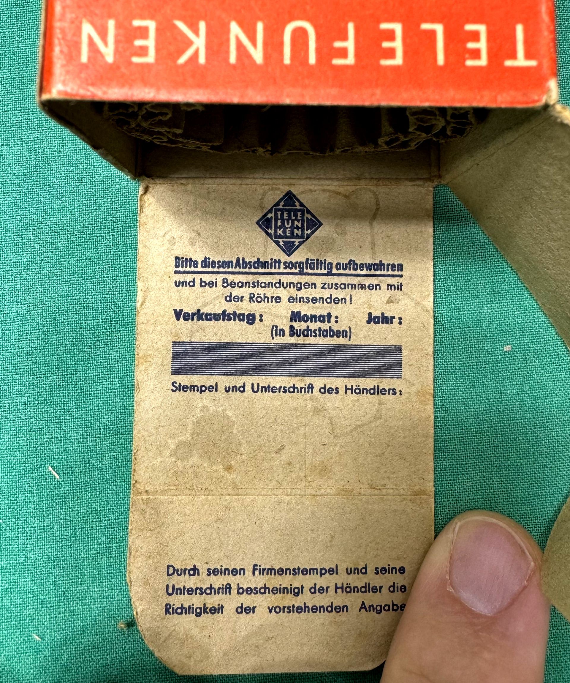 Röhre BB1 #6636 Verpackung Bild 4