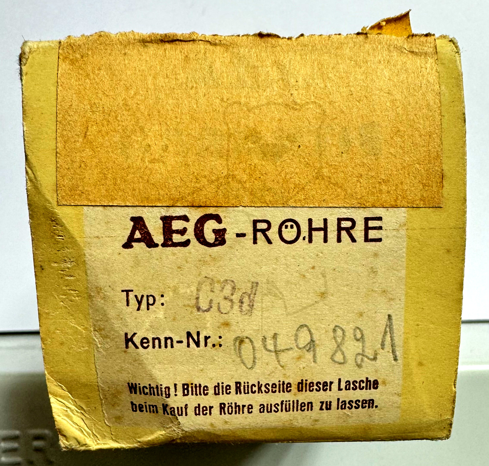 Röhre C3d #3271 Verpackung Bild 5