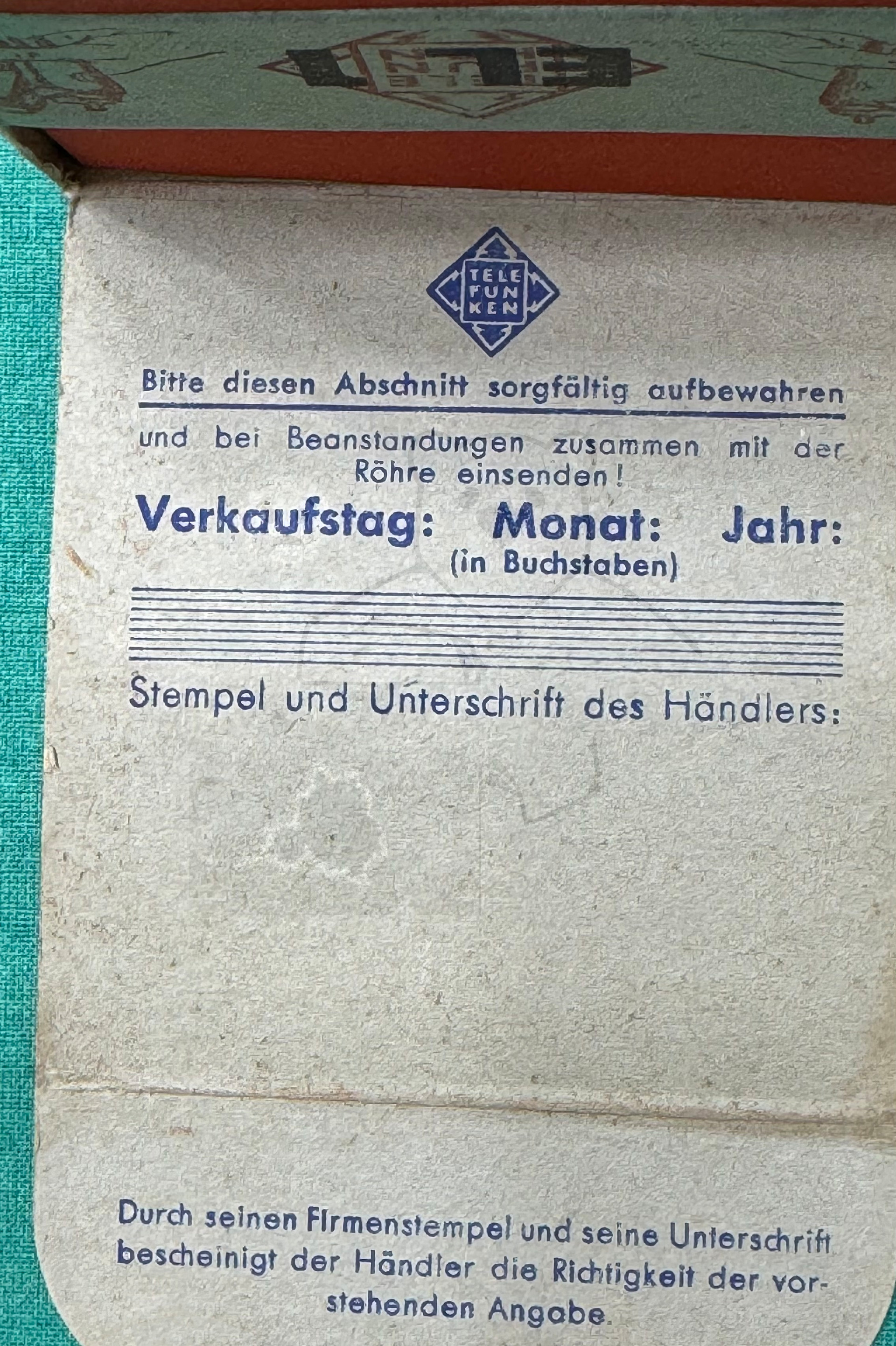 Röhre EL1 #4401 Verpackung Bild 6