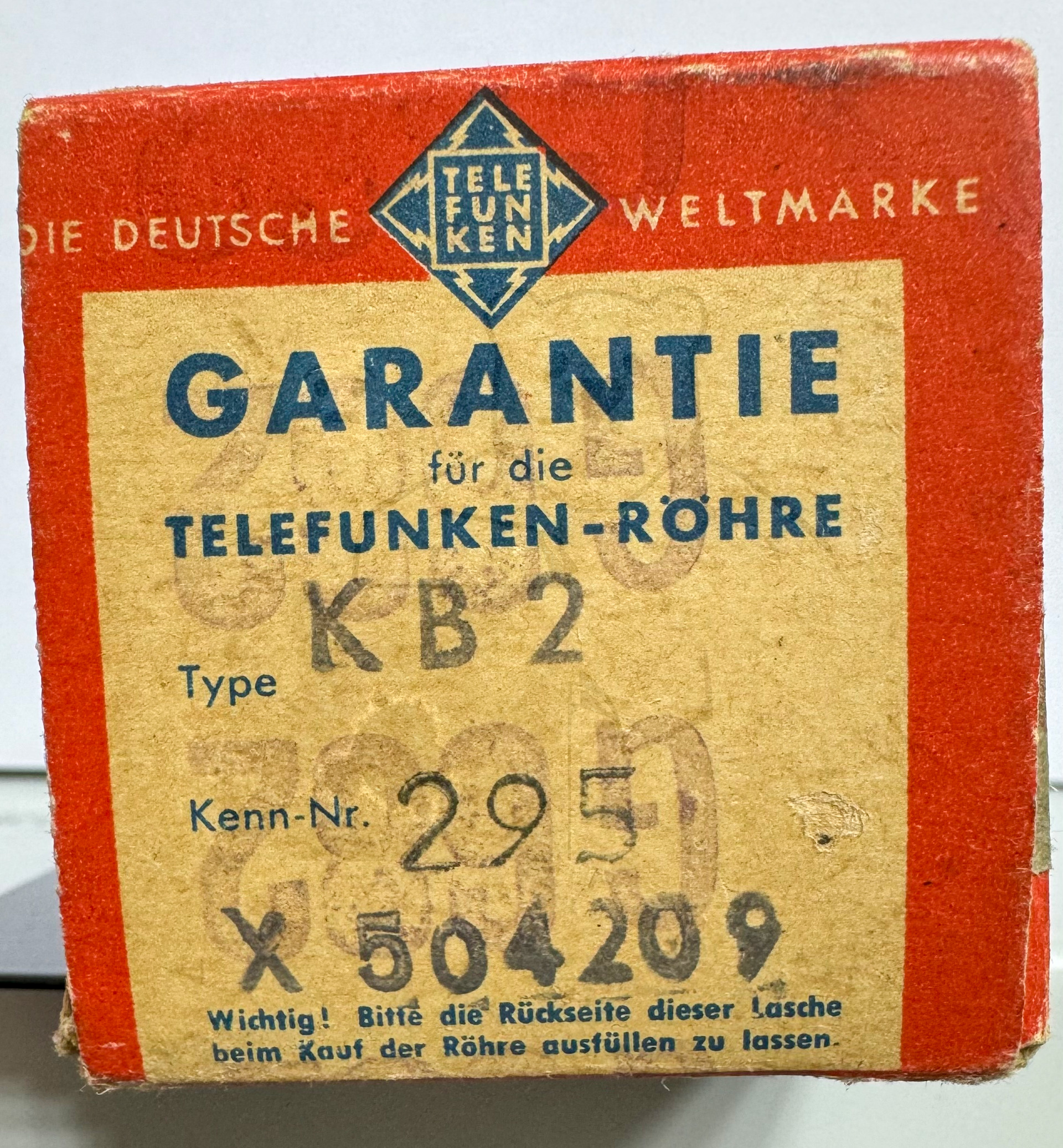 Röhre KB2 #3312 Verpackung Bild 6