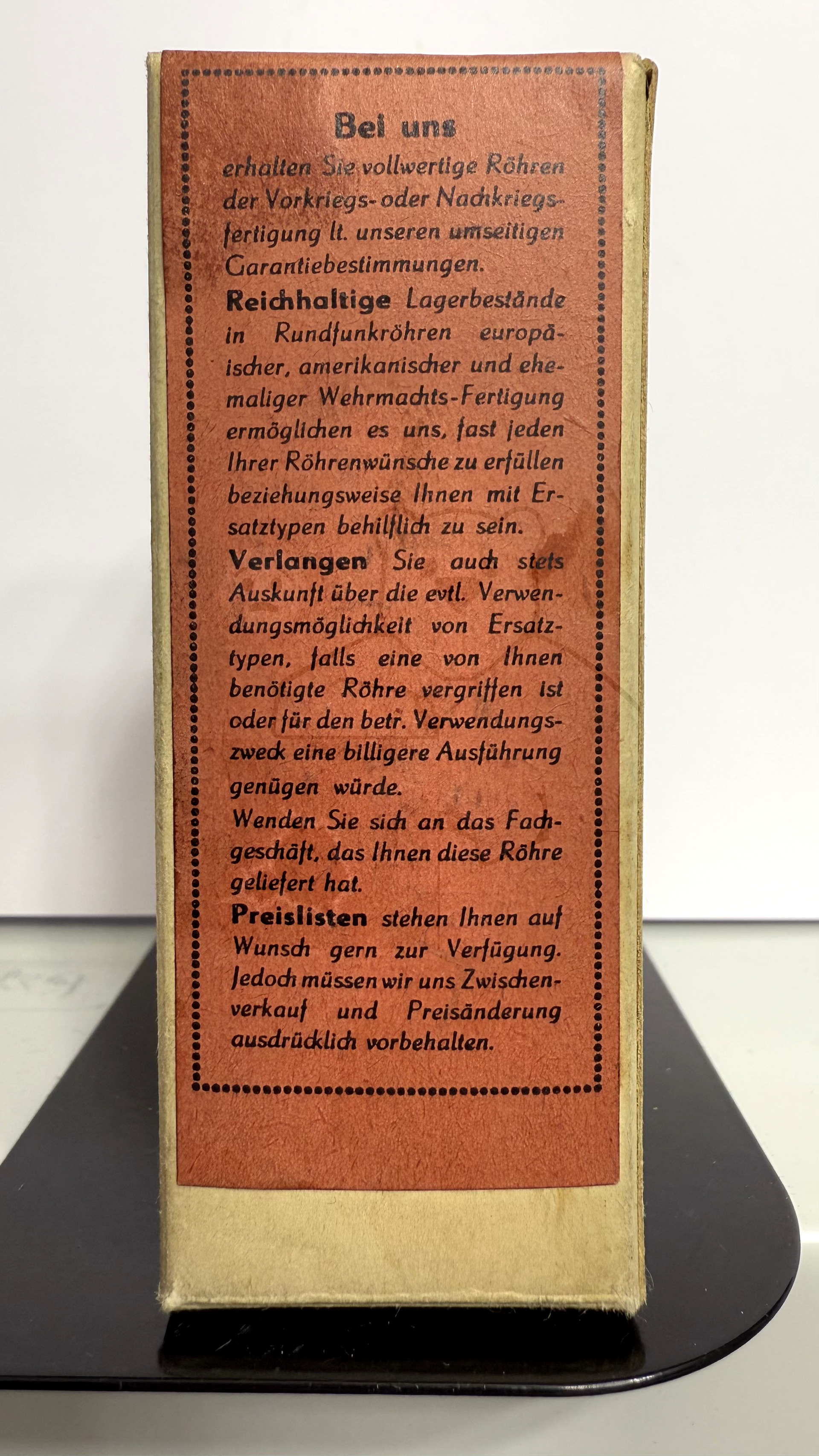 Röhre KB2 #7258 Verpackung Bild 2