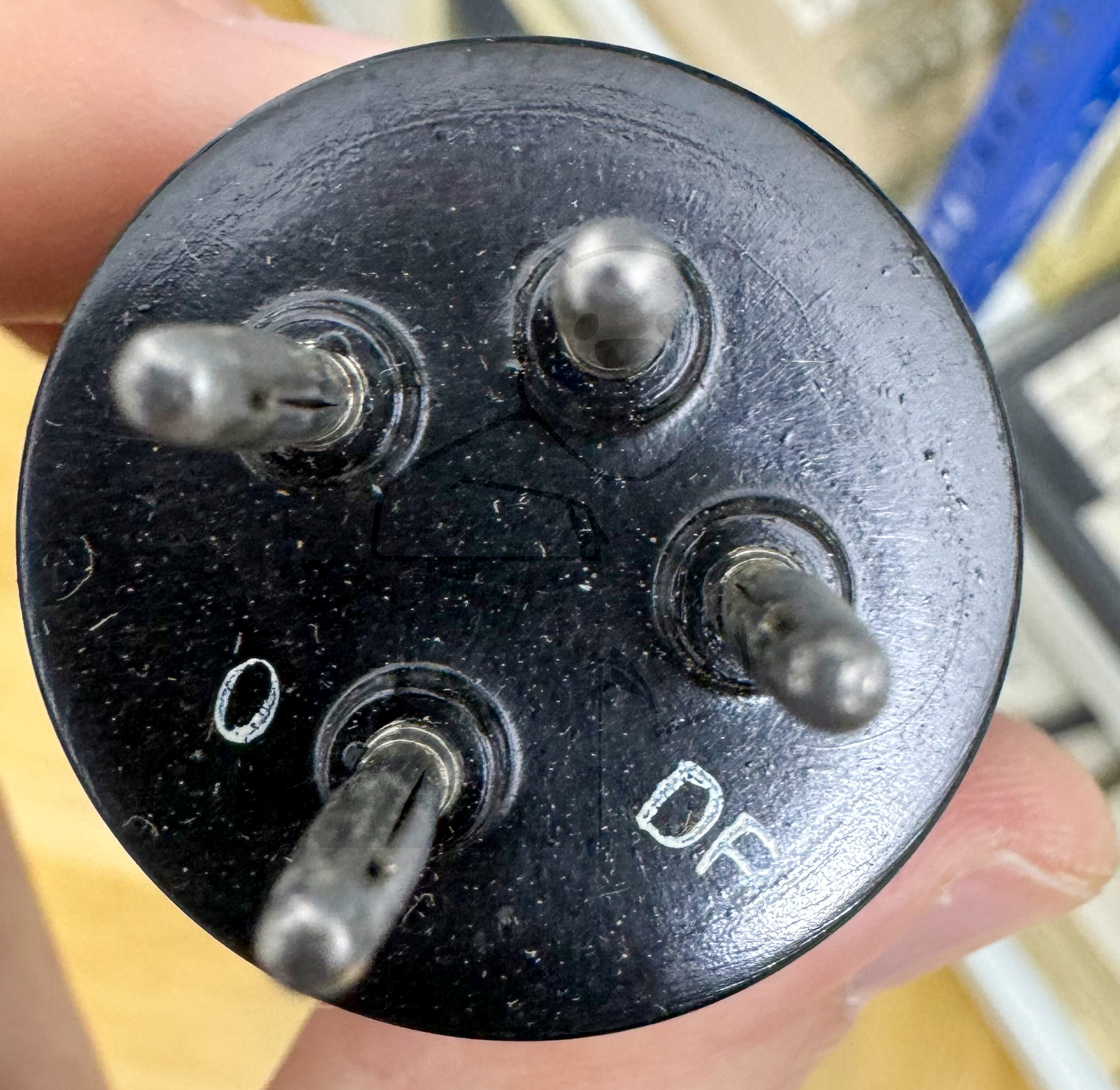 Röhre RE074n #6376 Sockel mit Produktionscode