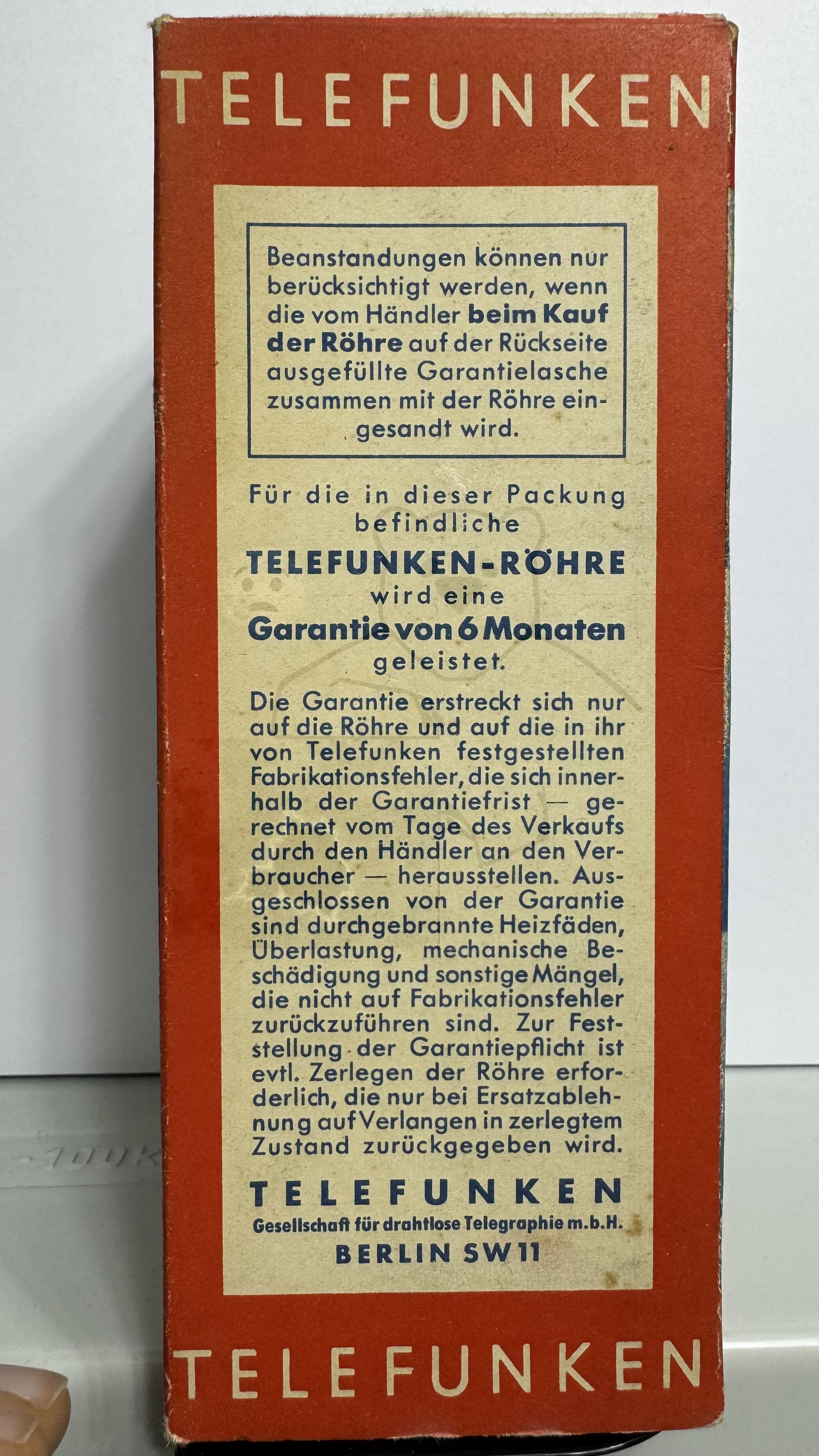 Röhre RGN1064 #6703 Verpackung Bild 6