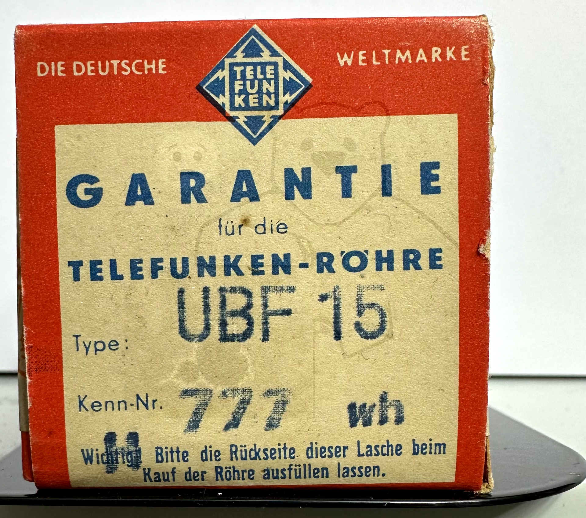 Röhre UBF15 #6826 Verpackung Bild 1