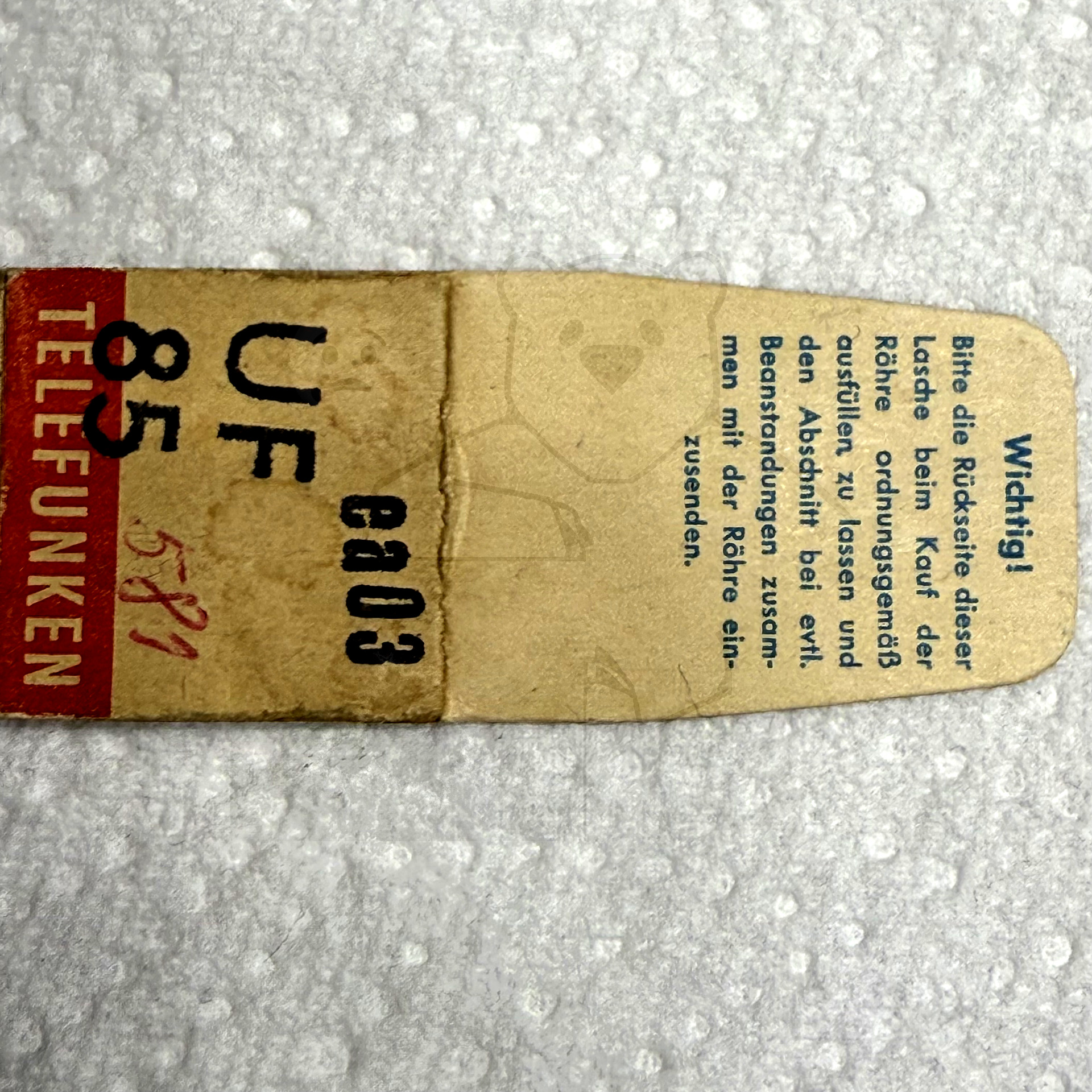 Röhre UF85 #7158 Verpackung Bild 2