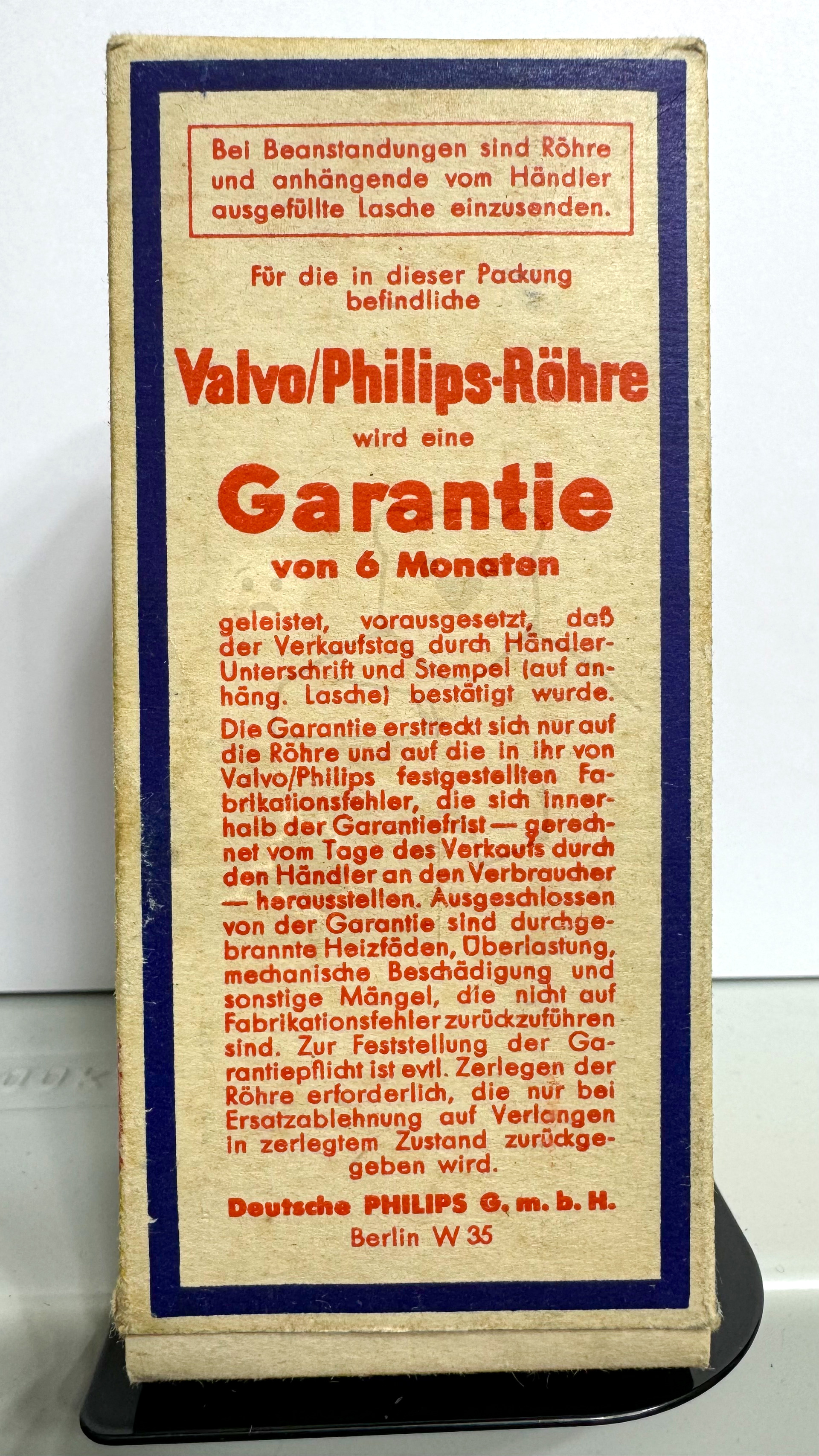 Röhre VC1 #0037 Verpackung Bild 3