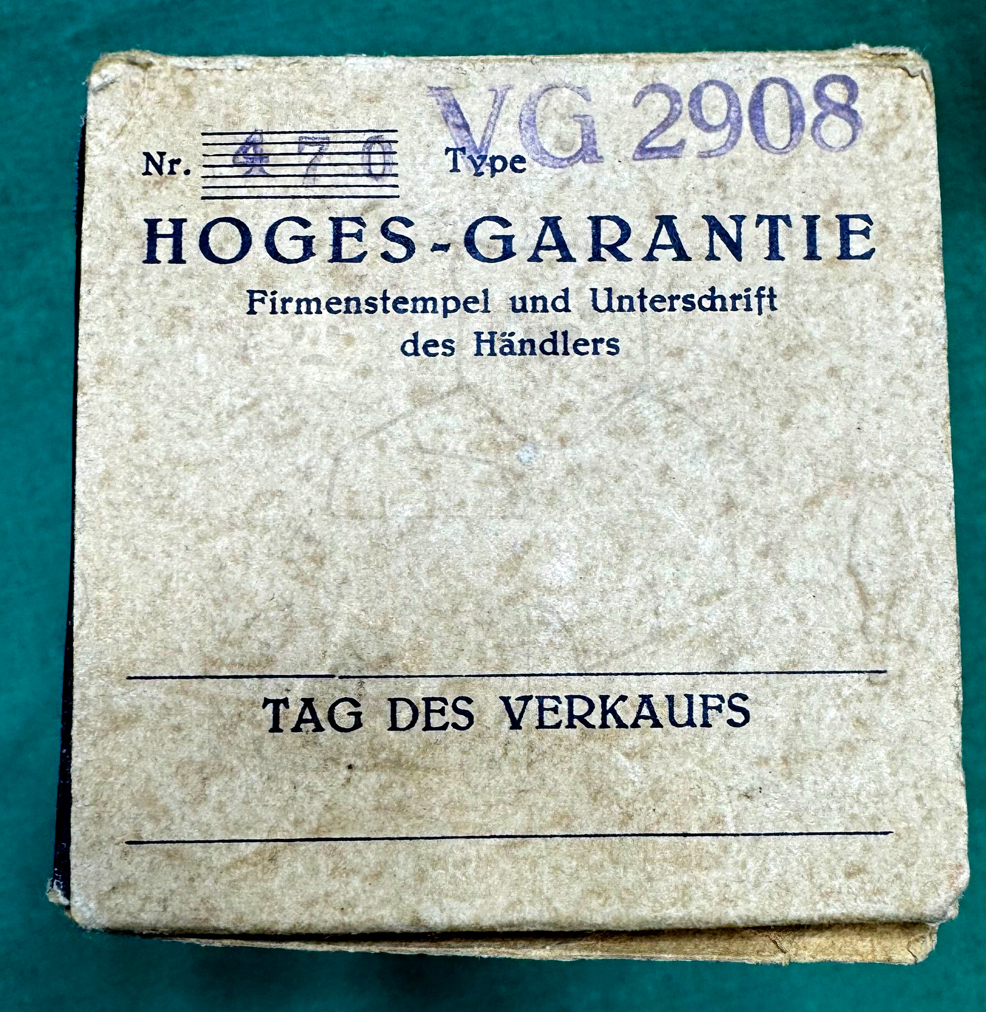 Röhre VG2908 #3511 Verpackung Bild 4