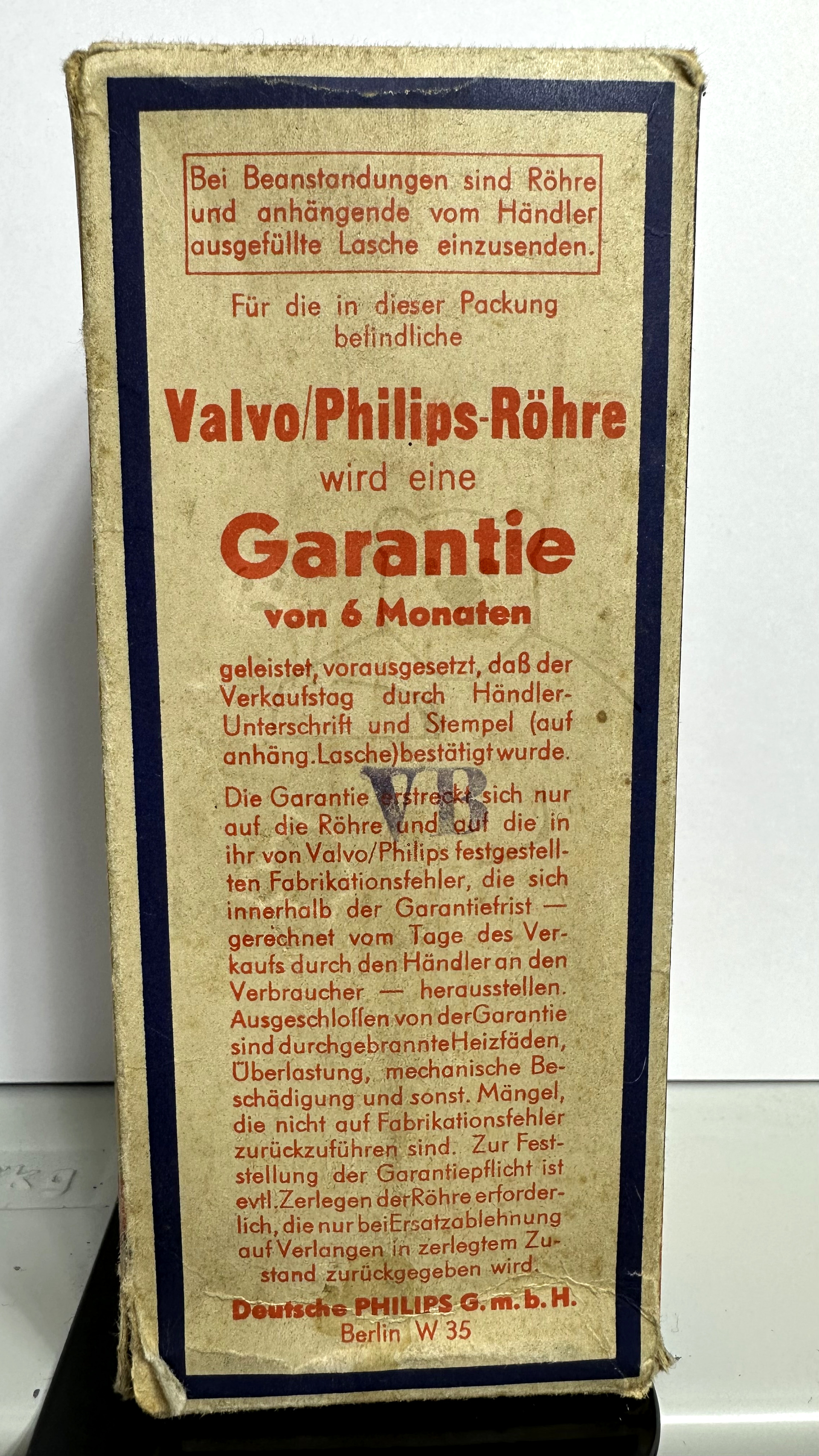 Röhre W125 #4779 Verpackung Bild 4