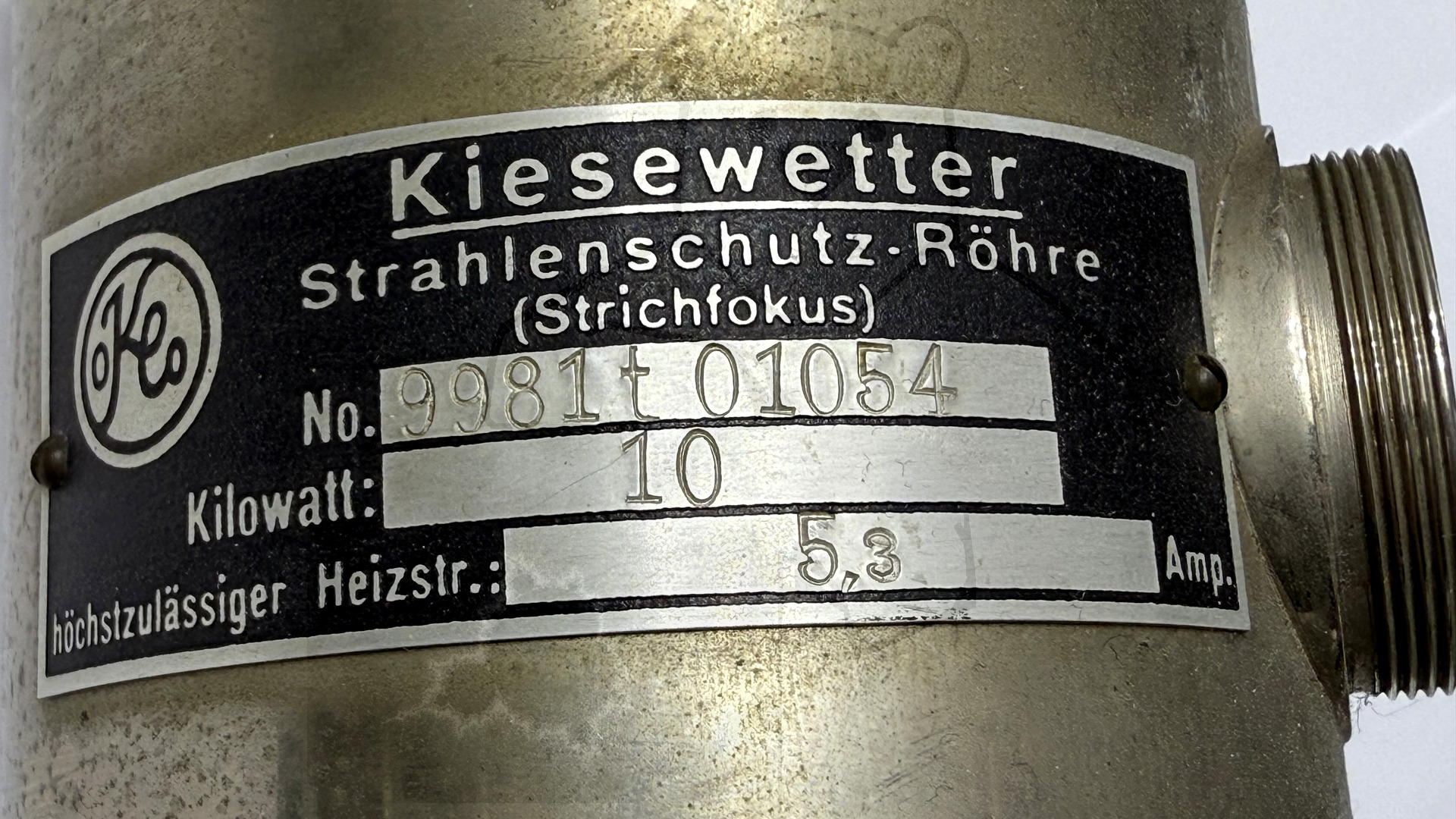 Roentgenroehre Kiesewetter Strahlenschutzroehre, Strichfokus Bild 4