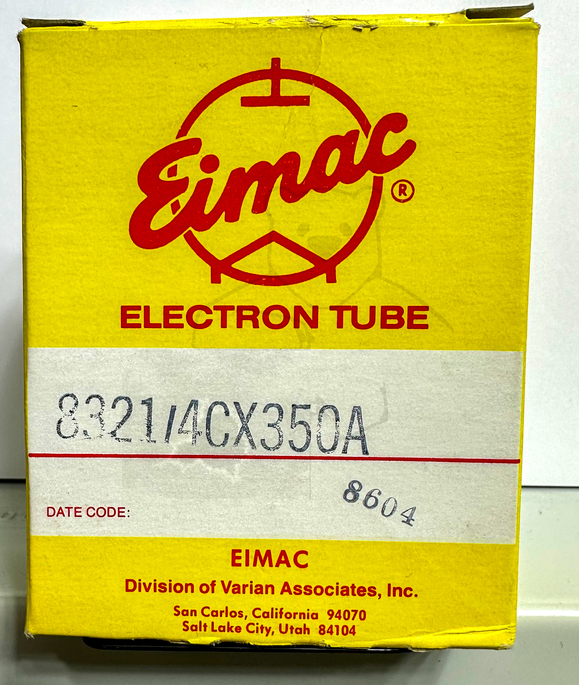 Röhre 4CX350A #8499 Verpackung Bild 1
