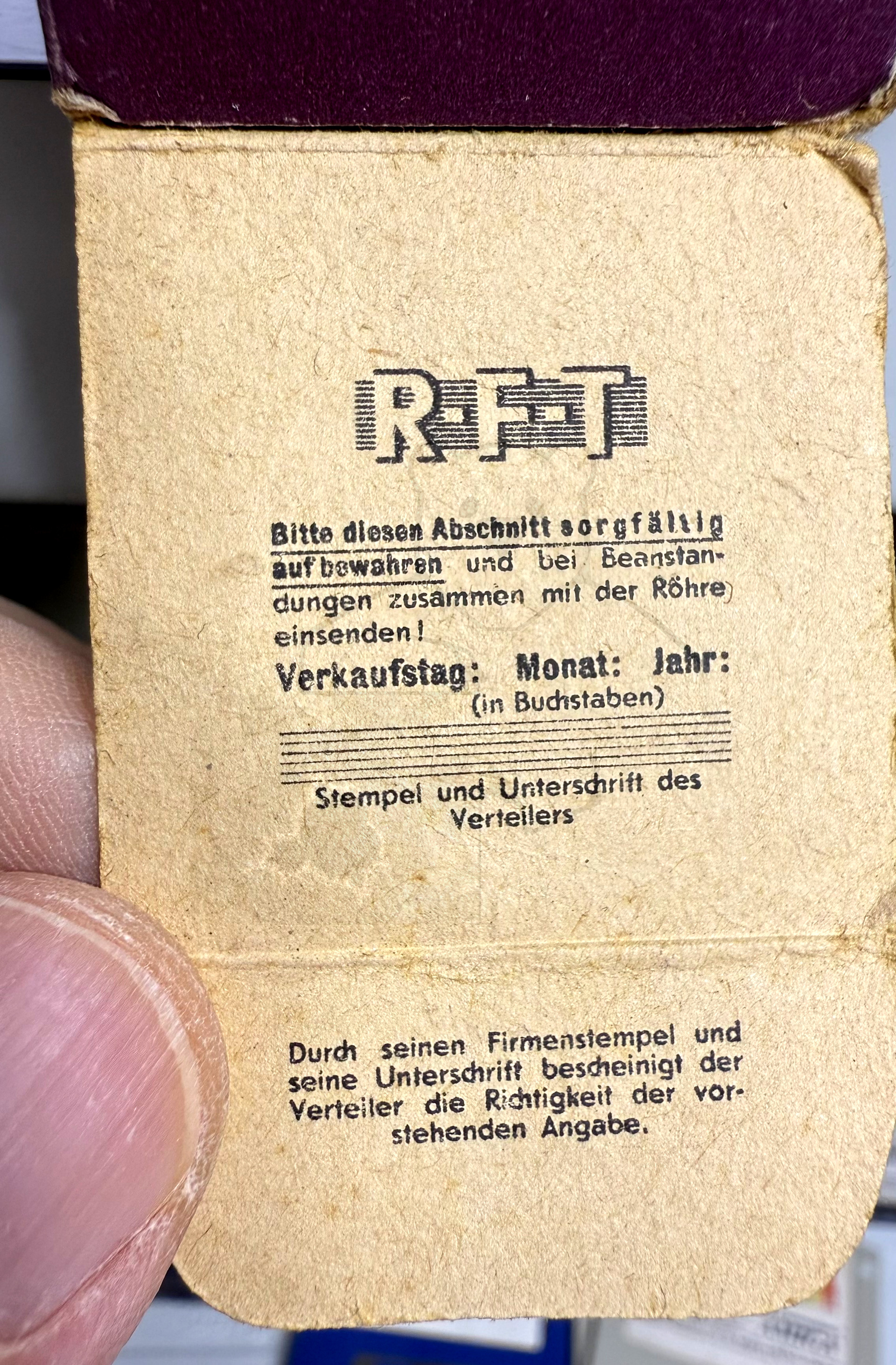 Röhre 6V6 #4472 Verpackung Bild 1