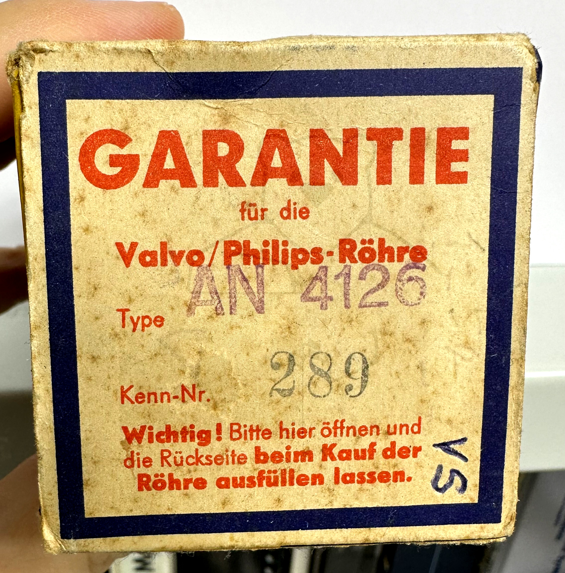 Röhre AN4126 #4781 Verpackung Bild 4