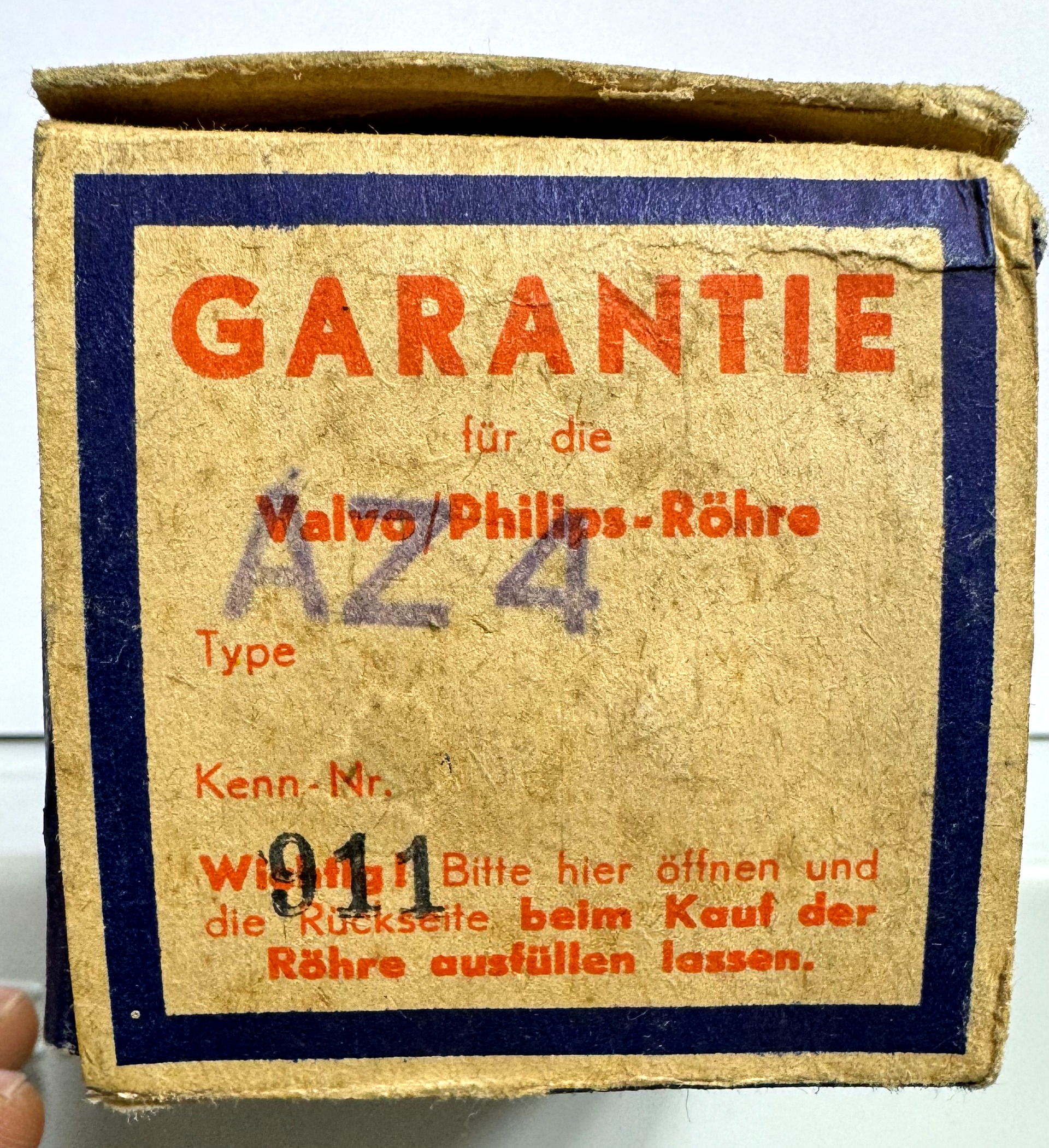 Röhre AZ4 #0123 Verpackung Bild 5