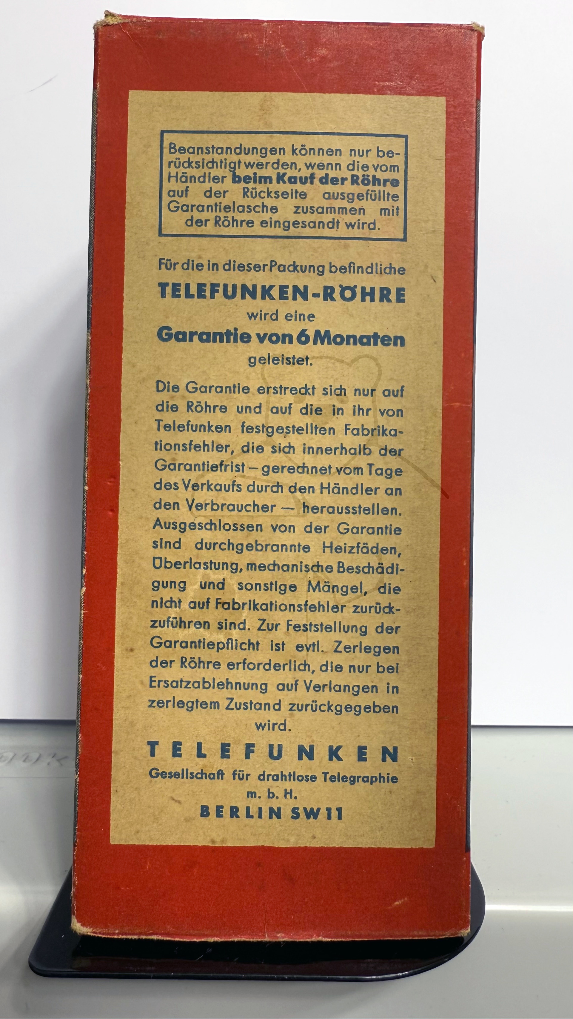 Röhre CL1 #7262 Verpackung Bild 6