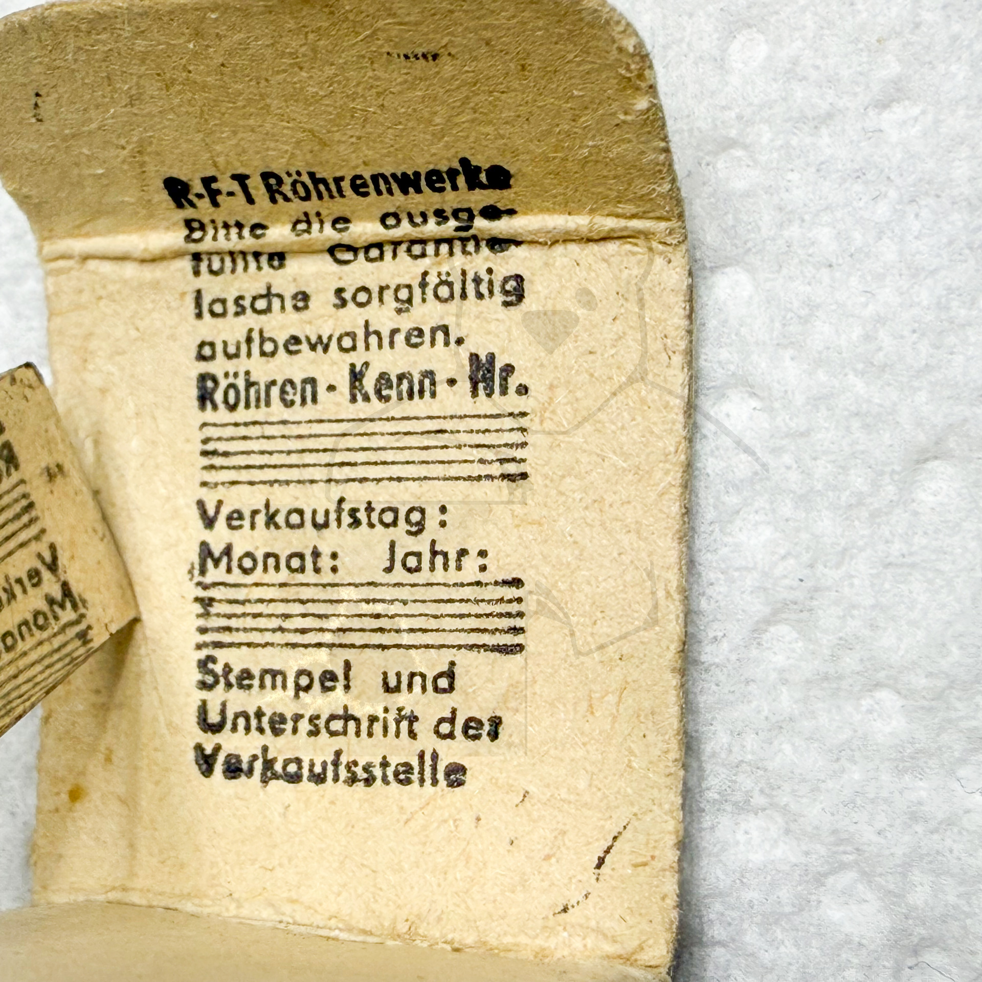 Röhre DC762 #6696 Verpackung Bild 1