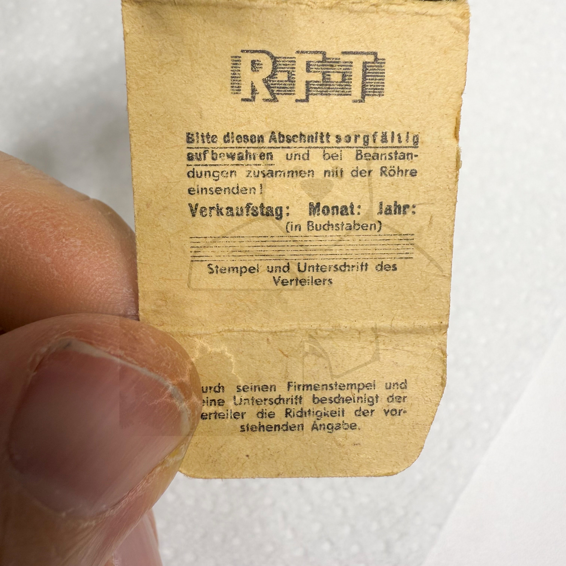 Röhre EA961 #3619 Verpackung Bild 1