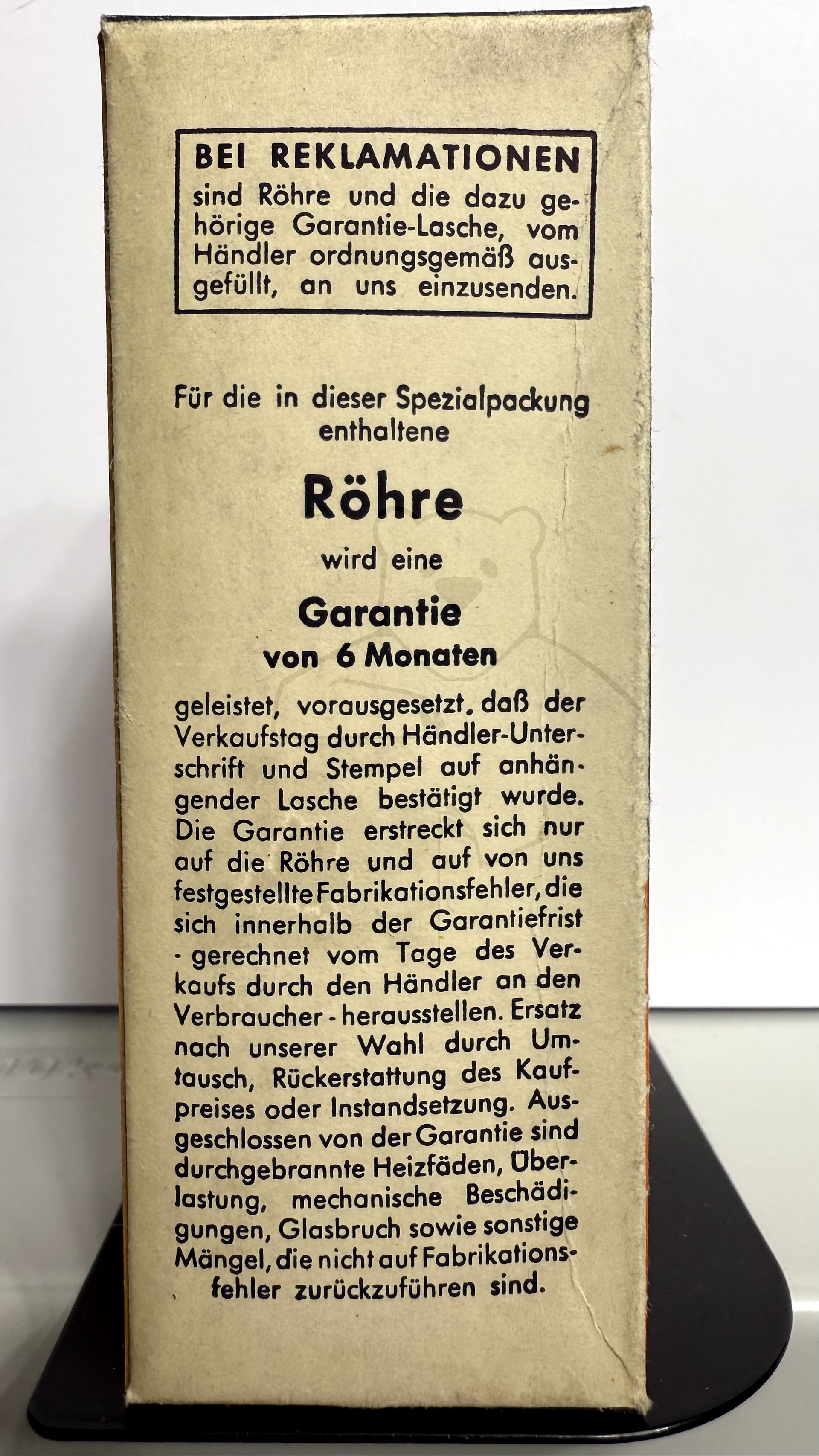 Röhre ECH4 #6855 Verpackung Bild 5