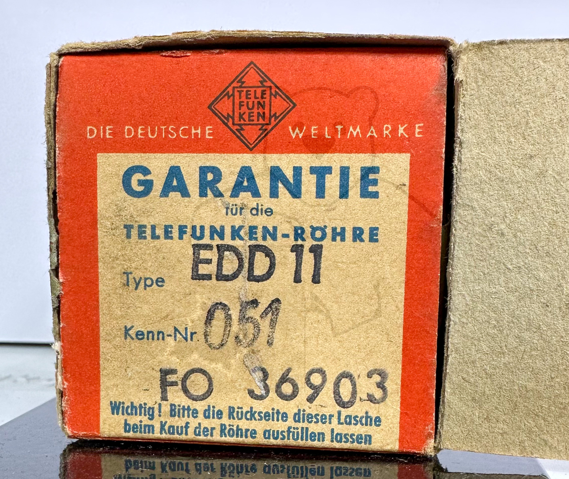 Röhre EDD11 #6464 Verpackung Bild 1