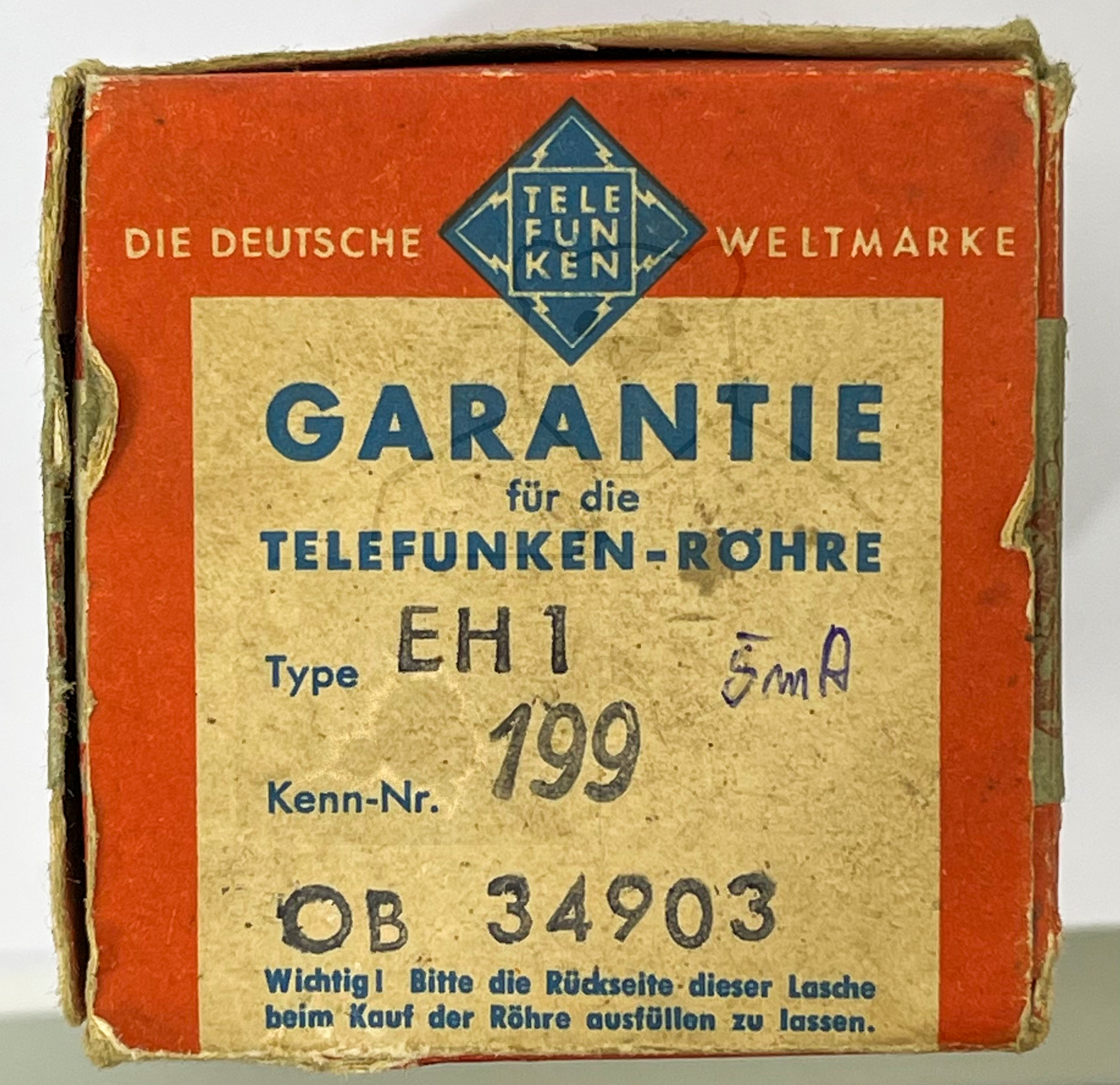 Röhre EH1 #8400 Verpackung Bild 4