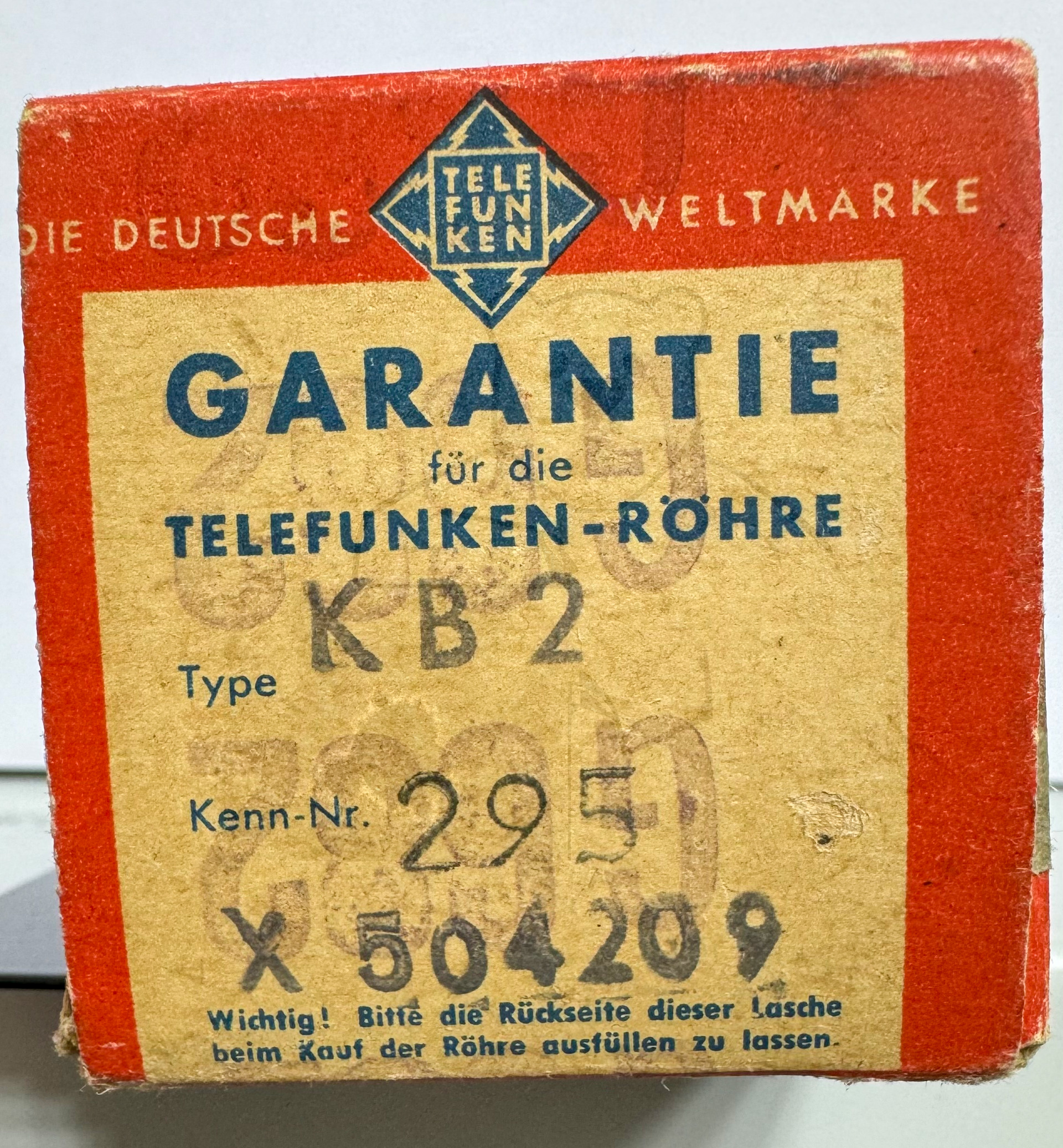Röhre KB2 #3312 Verpackung Bild 6