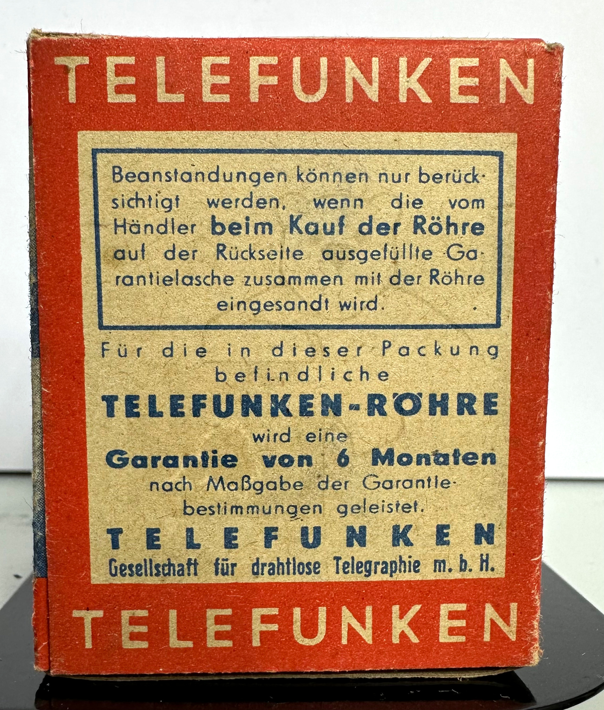 Röhre UBF15 #6825 Verpackung Bild 2