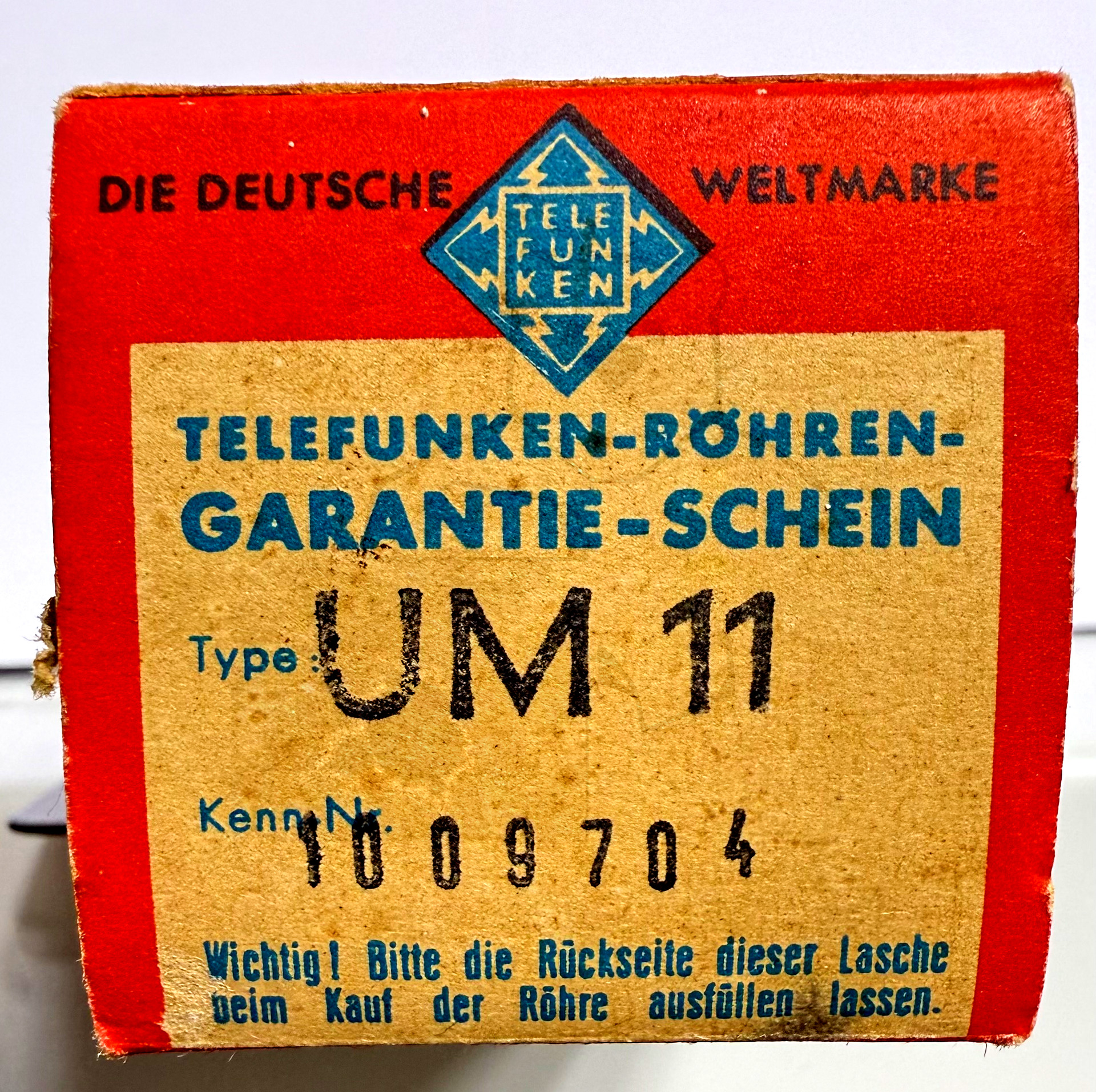 Röhre UM11 #5894 Verpackung Bild 5