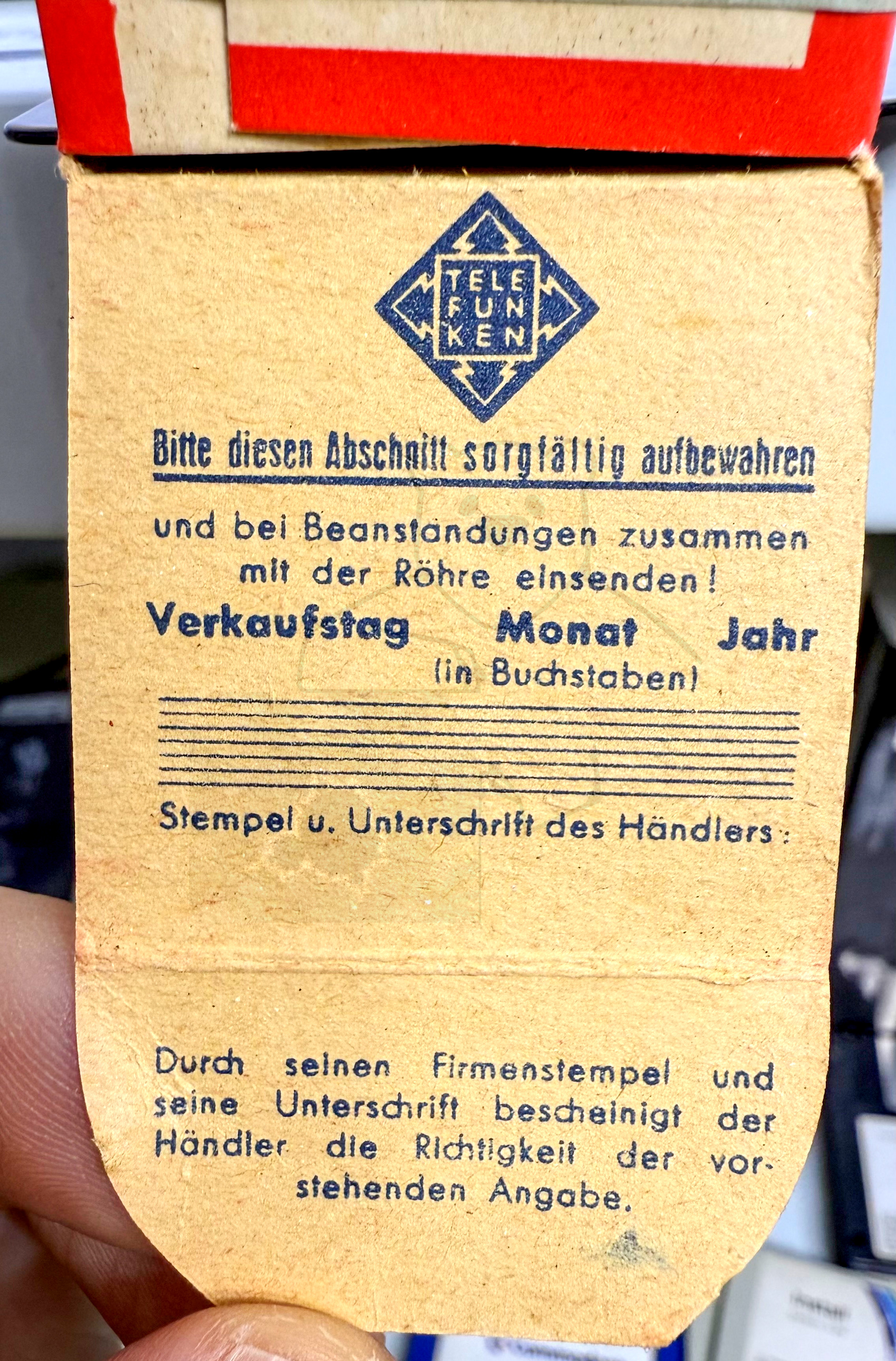 Röhre UM11 #5895 Verpackung Bild 1