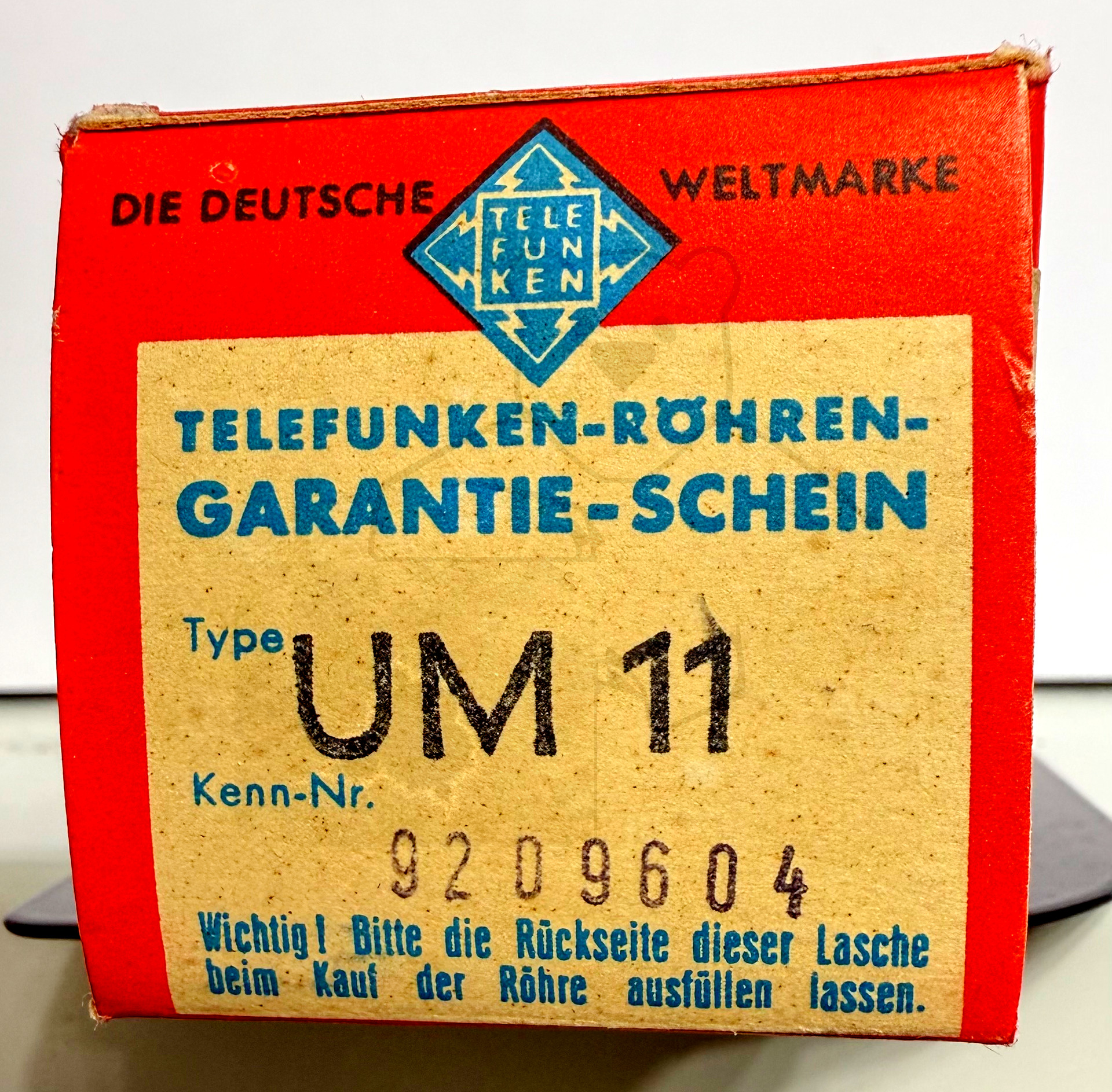 Röhre UM11 #5895 Verpackung Bild 3